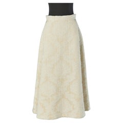Off-white Jacquard-Rock aus gewebter Baumwolle und Seide CHRISTIAN DIOR