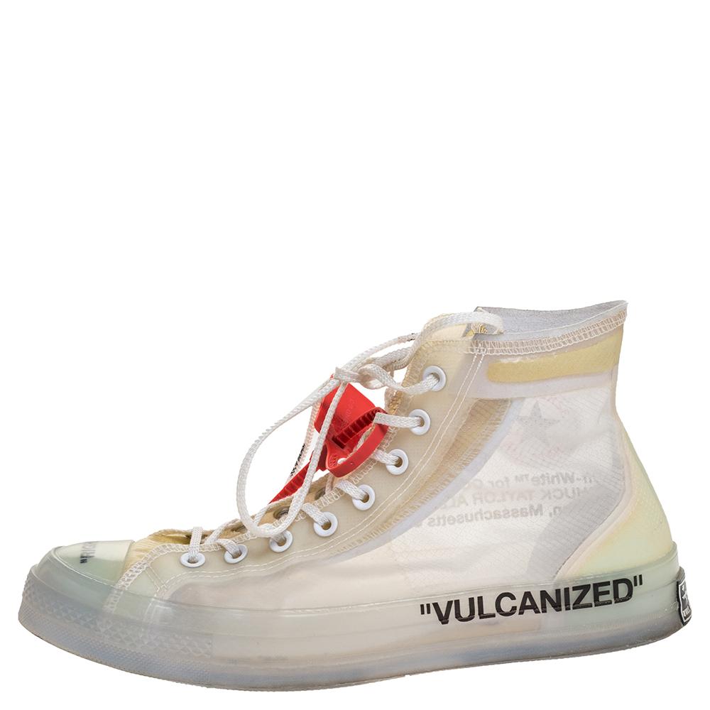 The Converse Chuck Taylor All Star gets reworked with Virgil Abloh's unique design approach in this pair. Inspired by the 