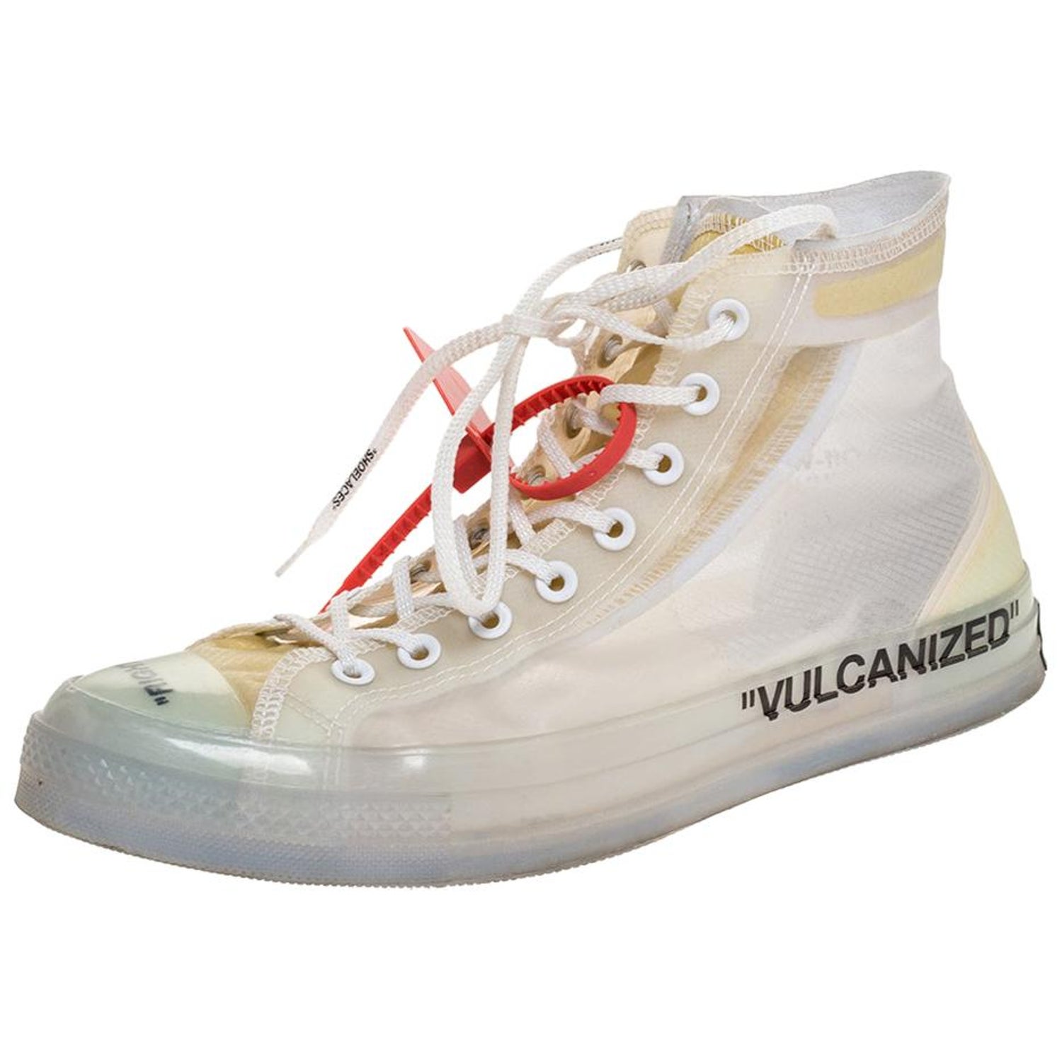 Off-White x Chuck Taylor All Star Mesh and Rubber Vulcanized Hi Top Sneaker  Size45 at 1stDibs