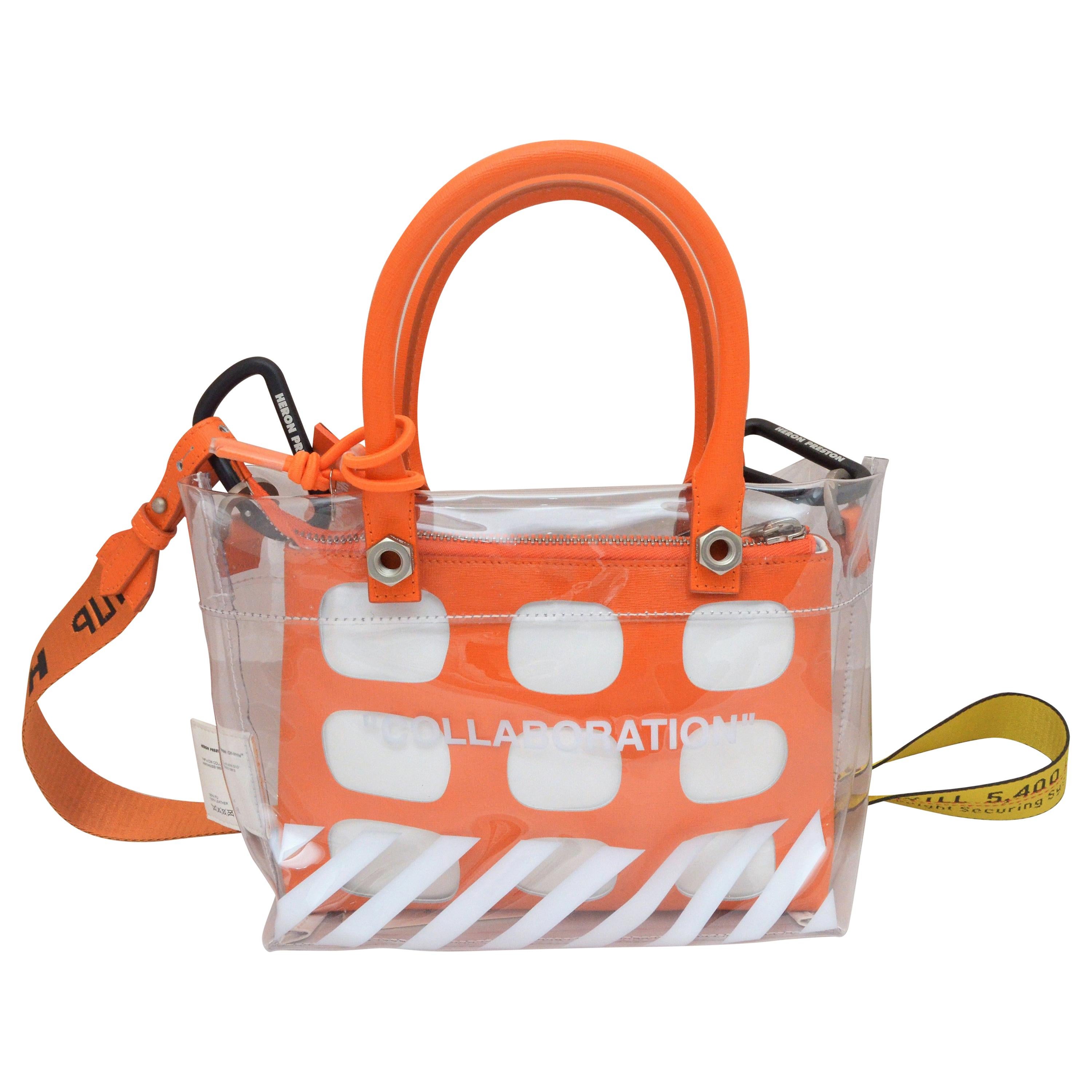 Off White x Heron Preston Collaboration Tote Bag with Industrial