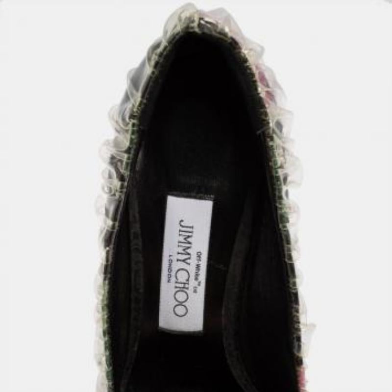 Off-White x Jimmy Choo Multicolor Vinyl Anne Pumps Size 39 For Sale 3