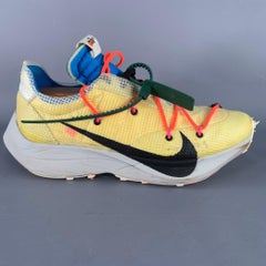 OFF-WHITE x NIKE 2020 Size 12.5 Vapor Street Yellow Black Color Block Lace-Up Sneakers
