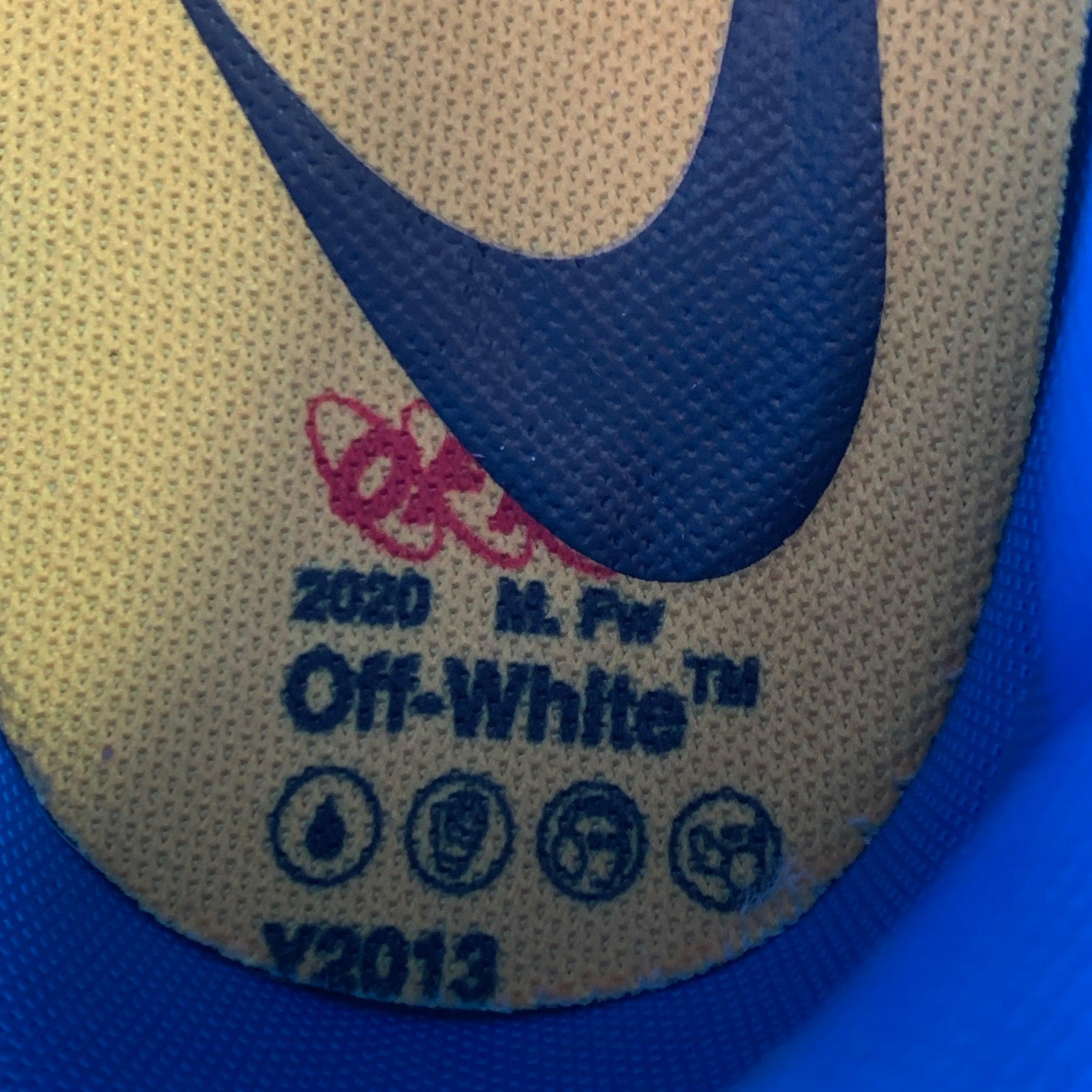 OFF-WHITE x NIKE 2020 Größe 12.5 Vapor Street Gelb Schwarz Color Block Lace-Up Sneakers im Angebot 2