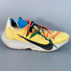 OFF-WHITE x NIKE 2020 Size 15.5 Yellow Blue Color Block Acetate Sneakers