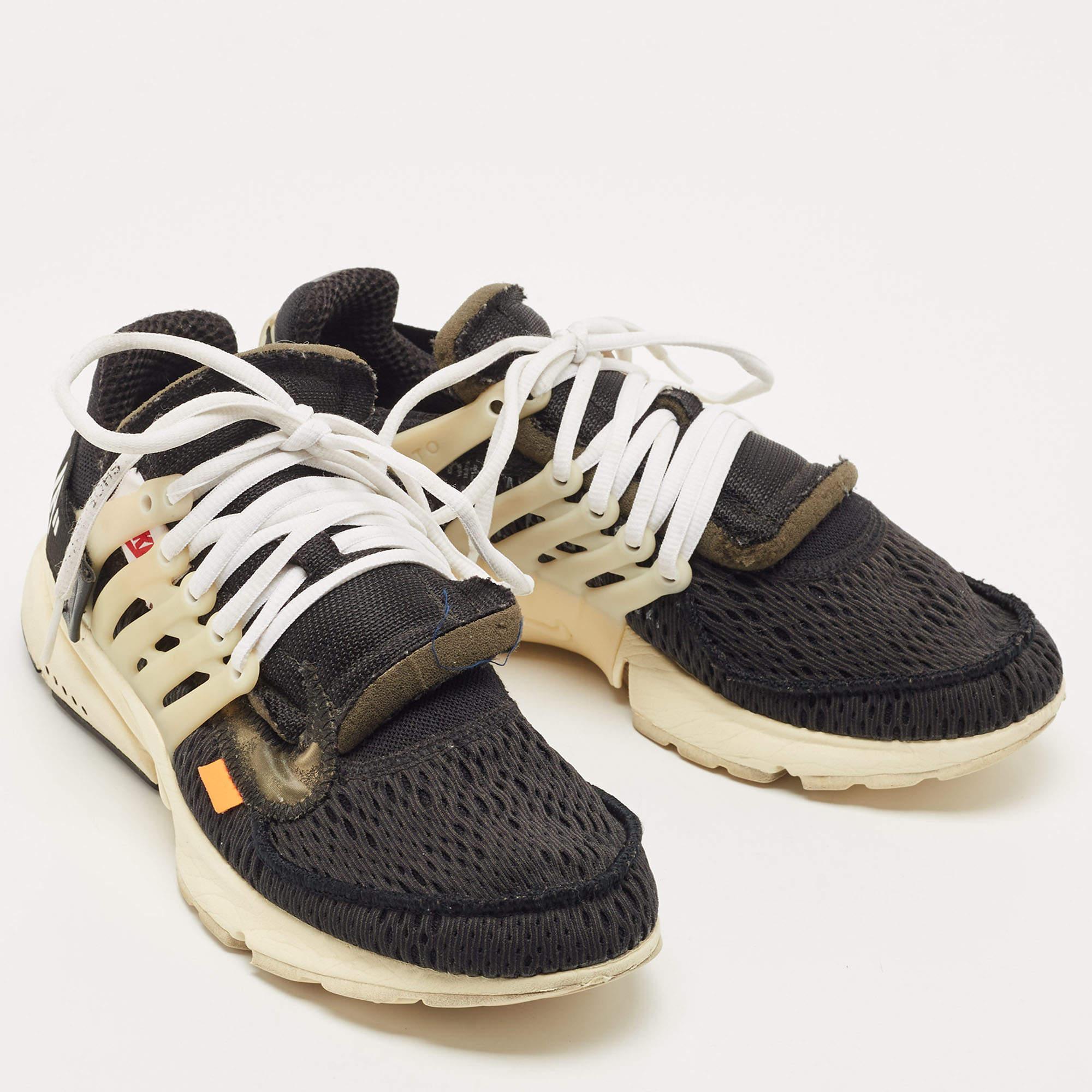 Off-White x Nike Black Fabric Air Presto Sneakers Size 40 In Good Condition In Dubai, Al Qouz 2