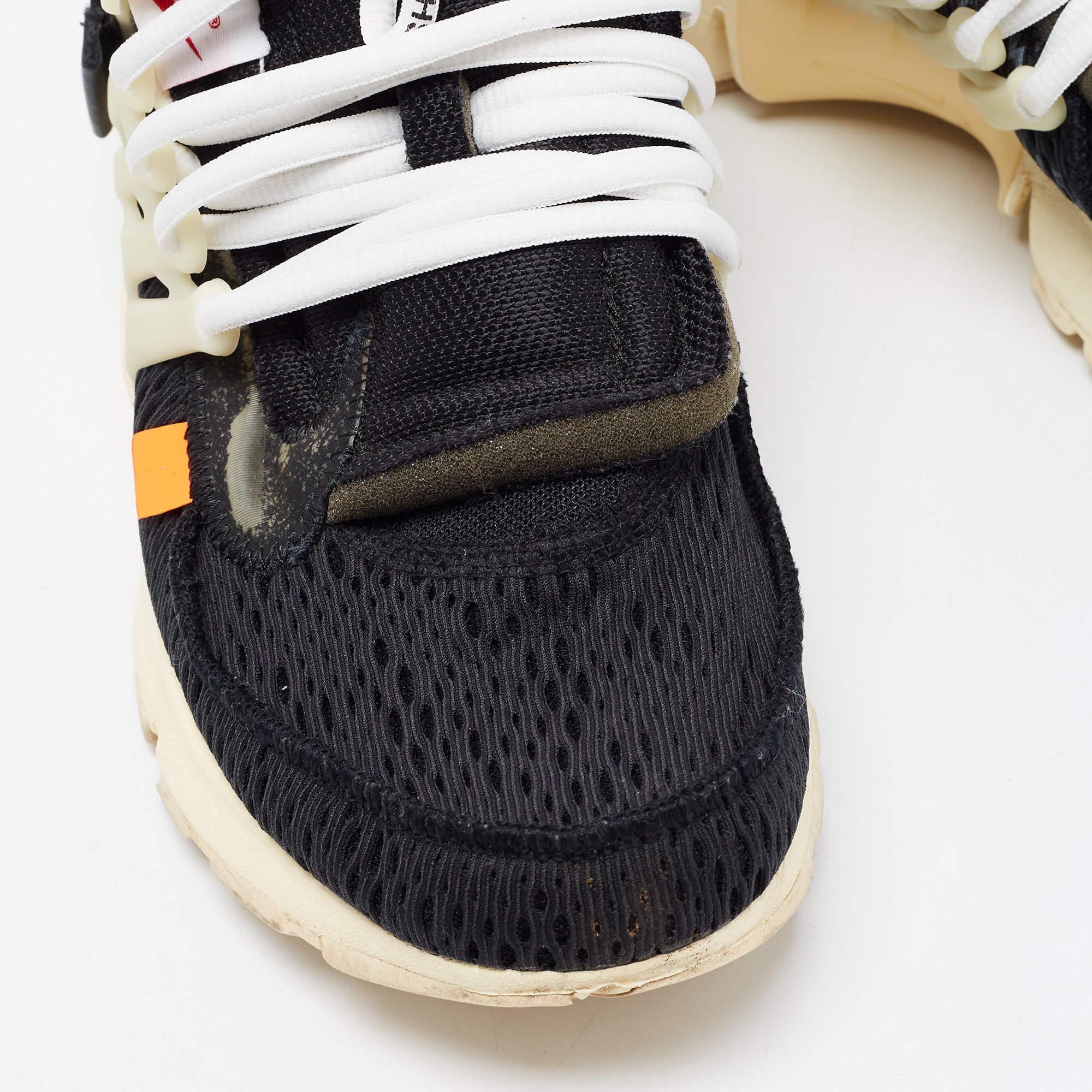 Off-White x Nike Black Mesh The Ten Air Presto Sneakers Size 41 1