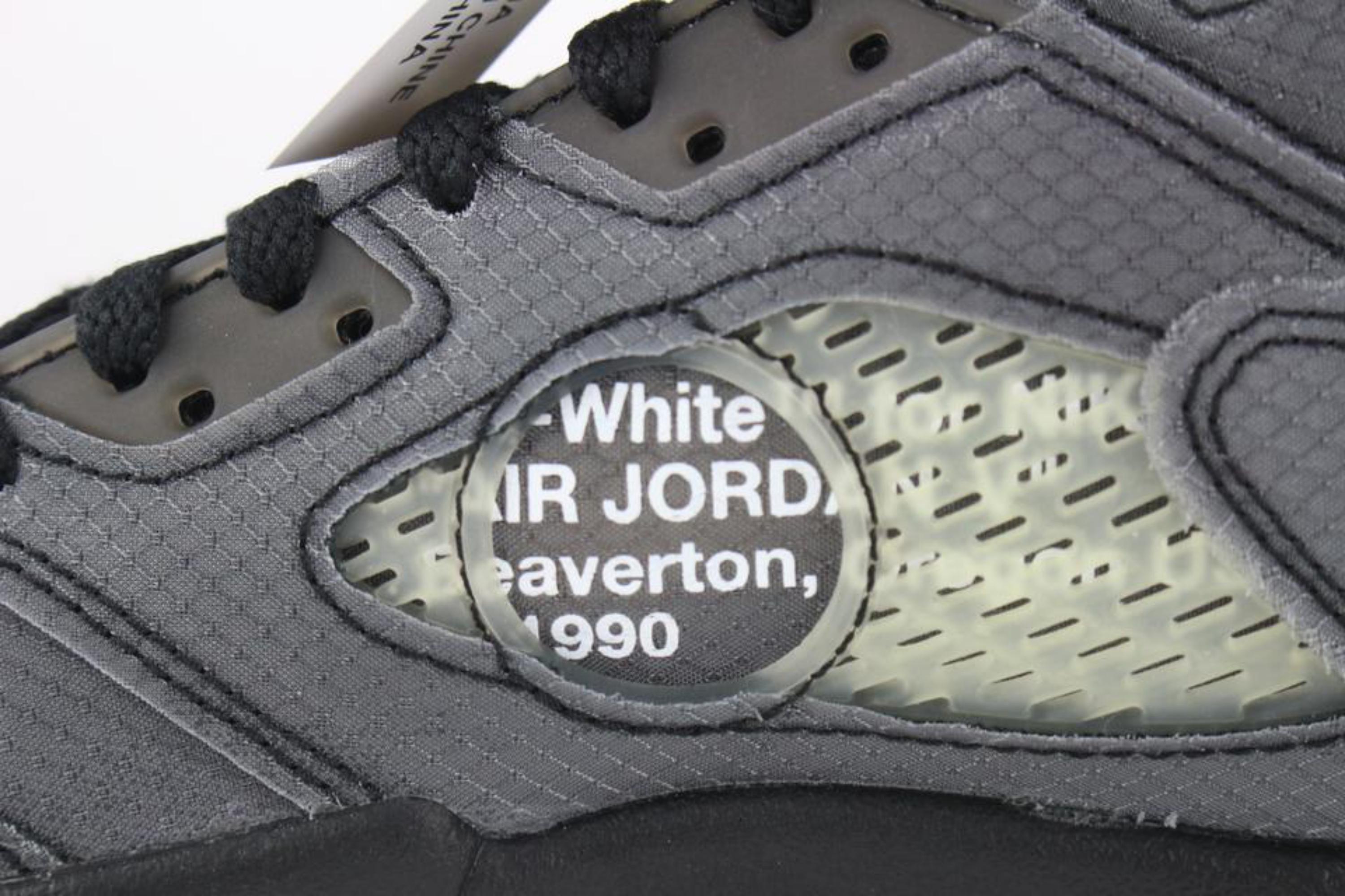 Off-White x Nike Men's 8 US Off-White Virgil Abloh Black Muslin Jordan Ct8480 For Sale 2