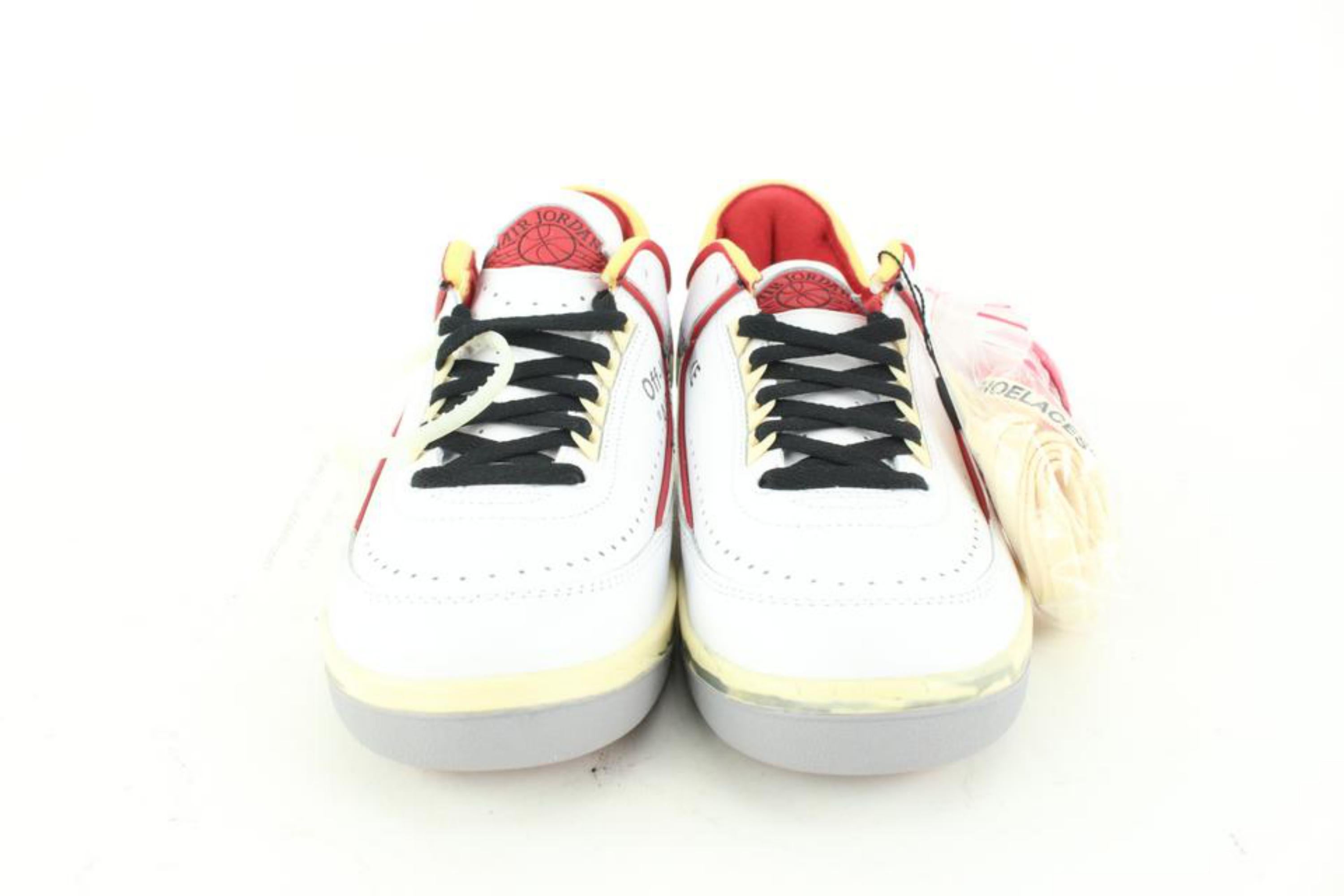 Off-White x Nike Hommes 9.5 US Virgil Abloh Off-White RougeAir Jordan 2 II Low dj43 Pour hommes en vente