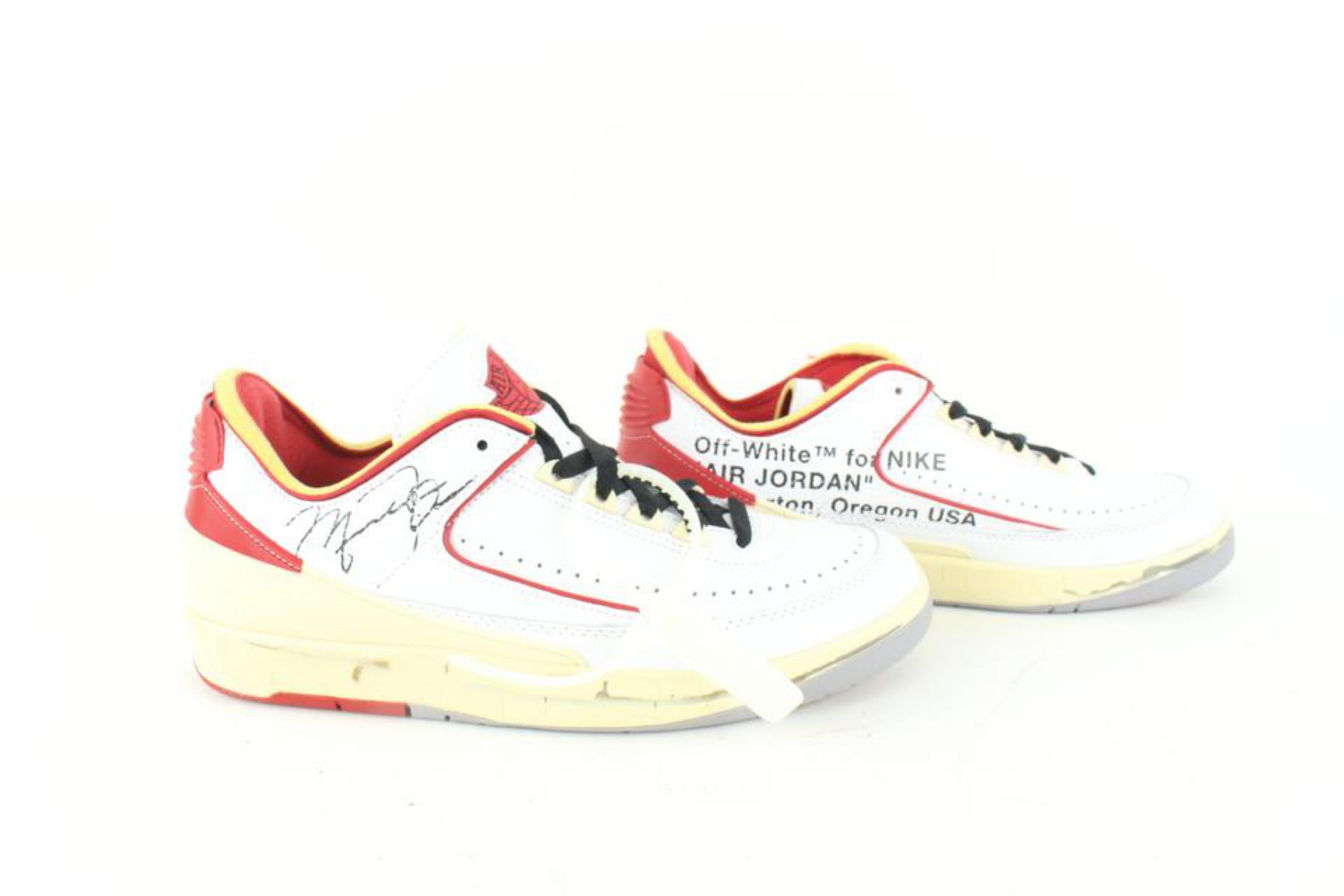 Off-White x Nike Men's 9.5 US Virgil Abloh Off-White RedAir Jordan 2 II Low dj43 2