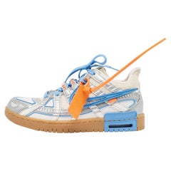 Off-White x Nike Multicolor Mesh and Leather Low Top Sneakers Size 37.5