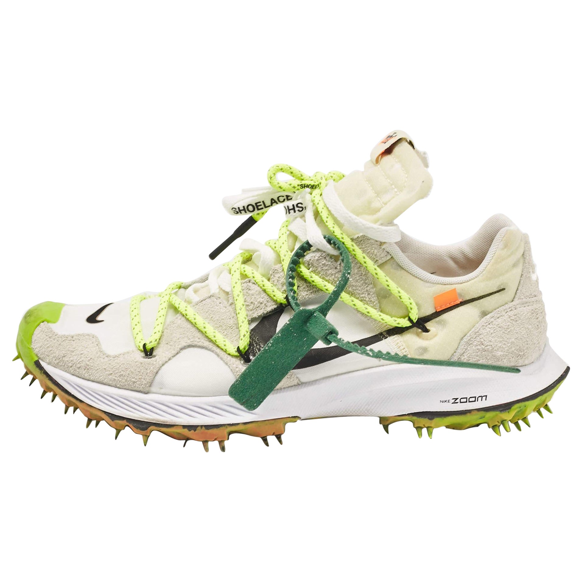 Off-White x Nike Multicolor Neoprene Suede Kiger 5 Cloth Lace Up Sneakers 42.5