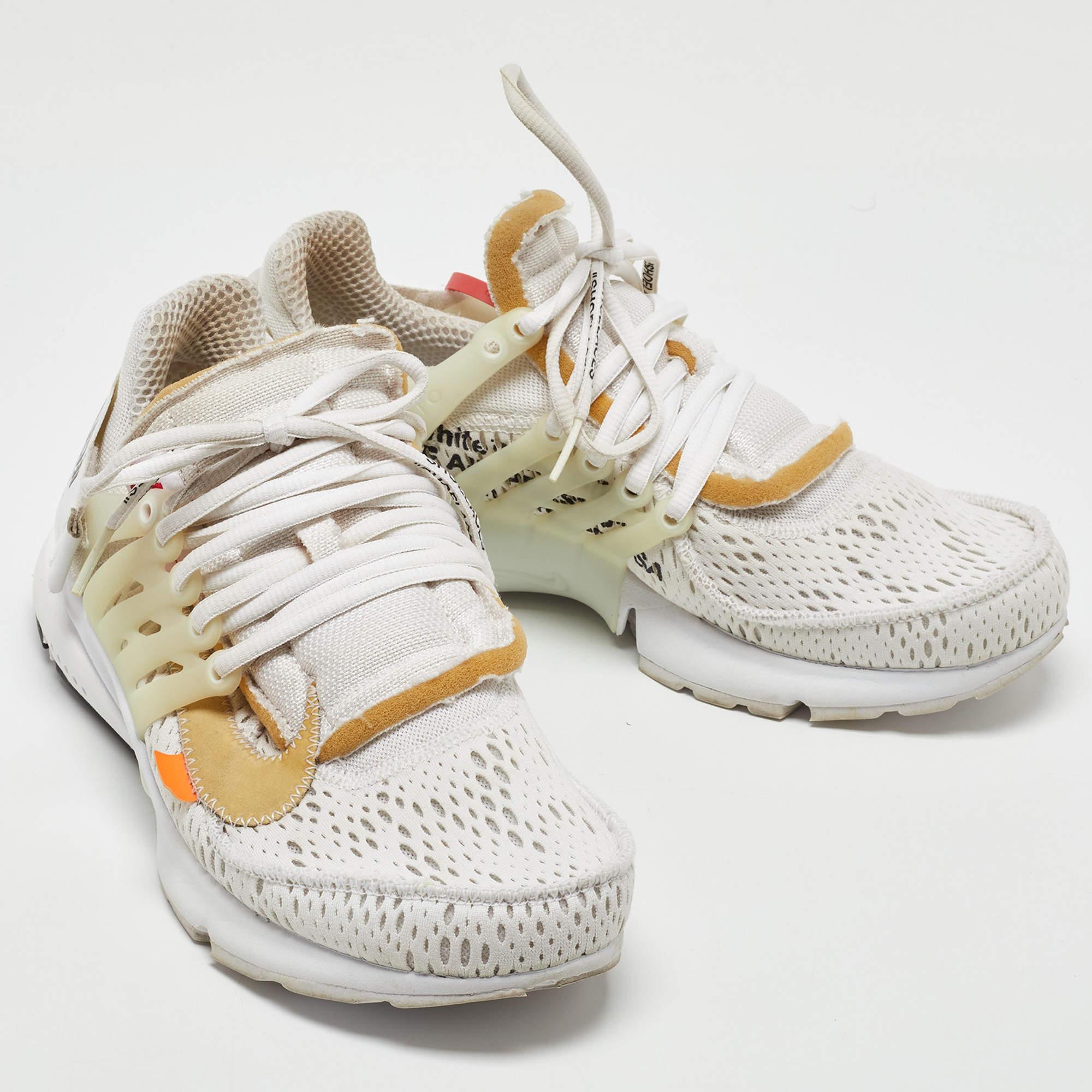 Off-White x Nike Off White Mesh Air Presto Sneakers Size 40 Bon état - En vente à Dubai, Al Qouz 2