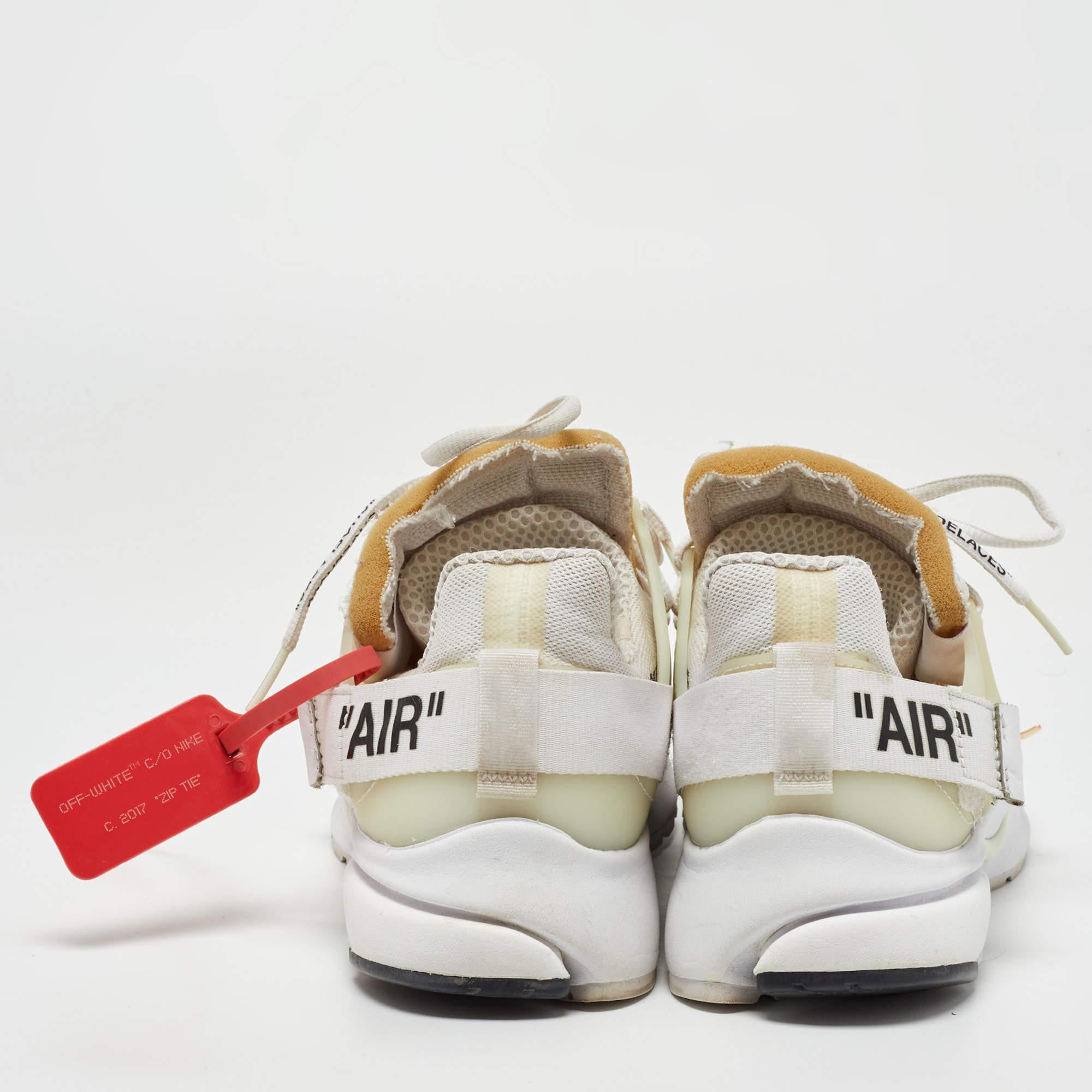 Off-White x Nike Off White Mesh Air Presto Sneakers Size 40 Pour femmes en vente
