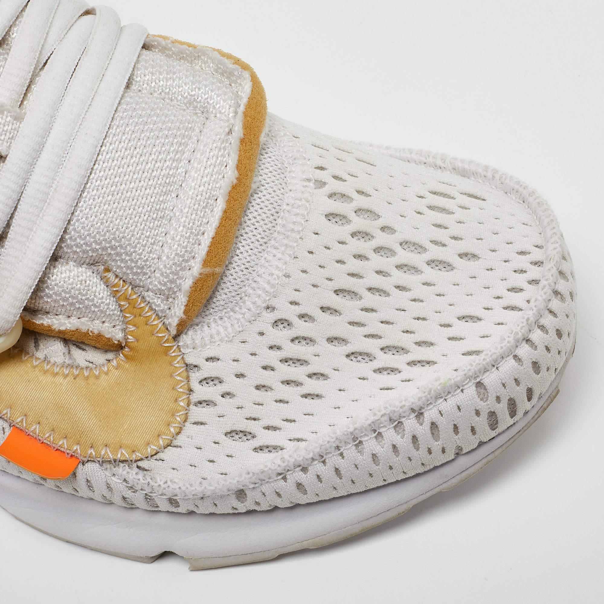 Off-White x Nike Off White Mesh Air Presto Sneakers Size 40 For Sale 1