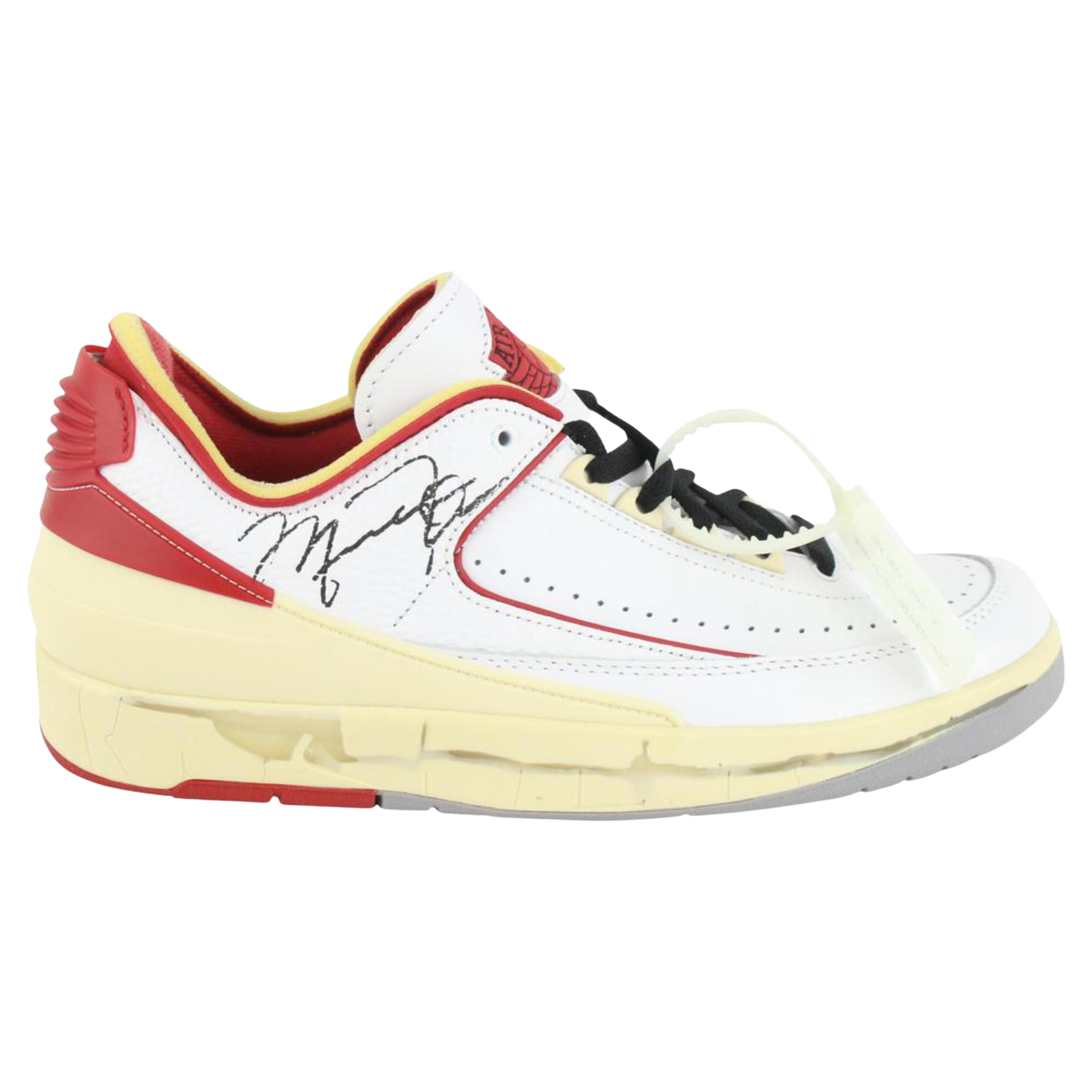 Off-White x Nike Virgil Abloh Off-White Men's 9 US SP White Varsity red Air JDJ4 For Sale