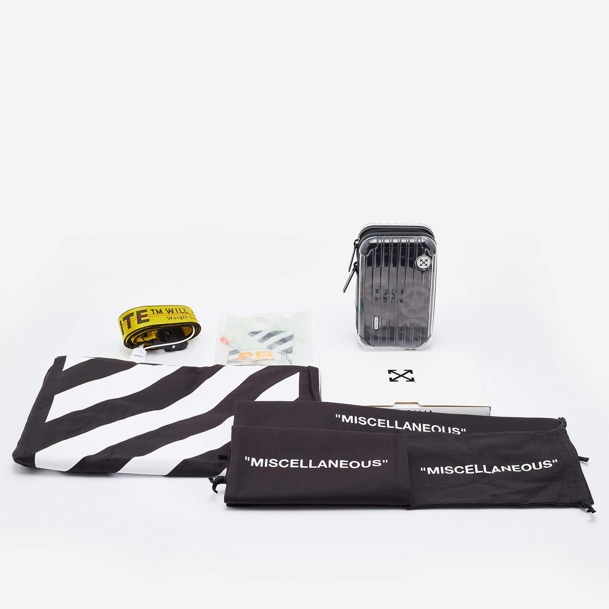 Off-White x Rimowa Transparent/Black PVC Virgil Abloh Suitcase 10