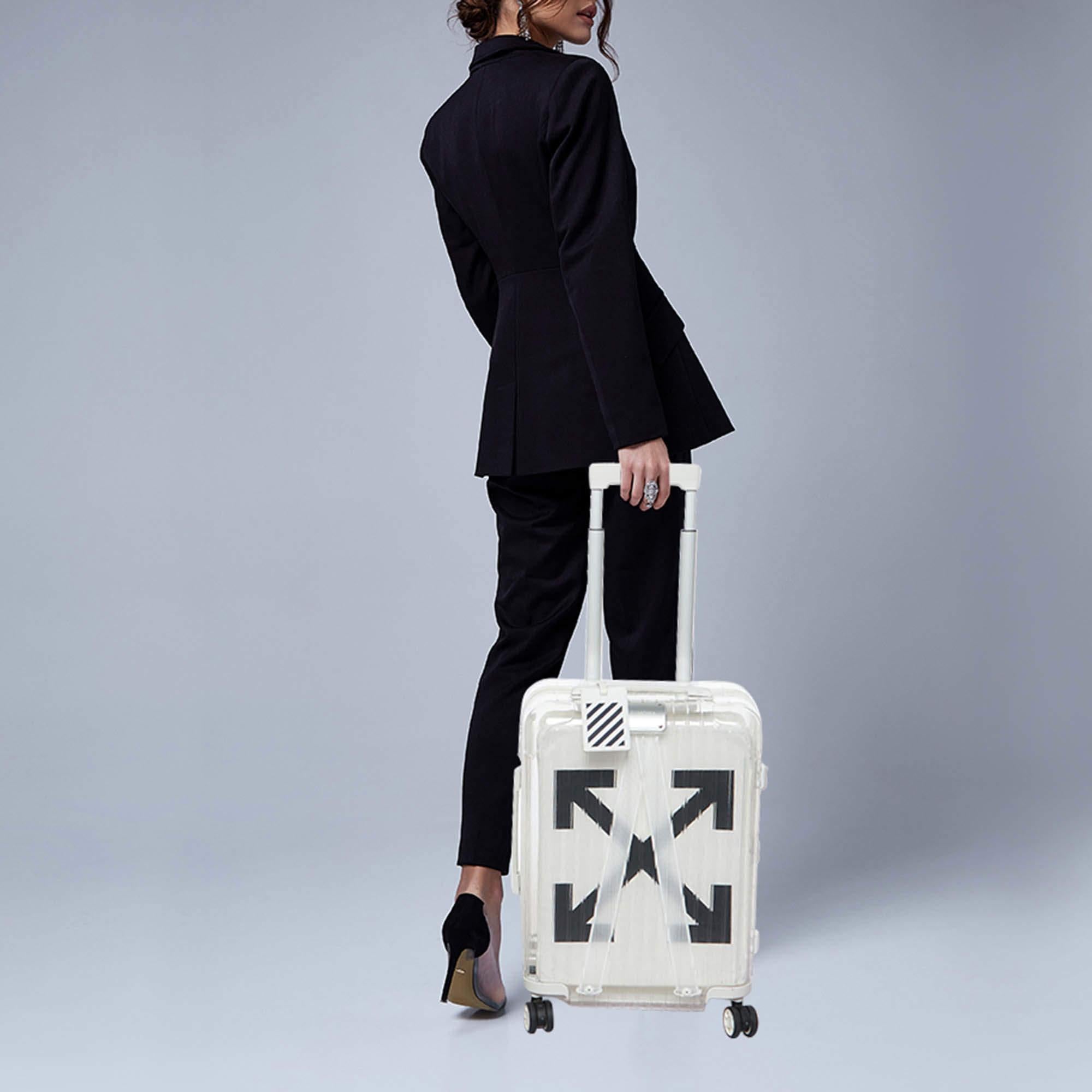 Off-White x Rimowa White/Transparent Plexiglass See Through Suitcase In Good Condition In Dubai, Al Qouz 2