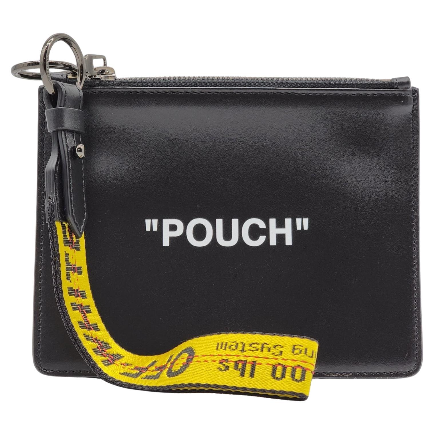 Off-White X Virgil Abloh Citations "Pouch" Pochette double plate en noir