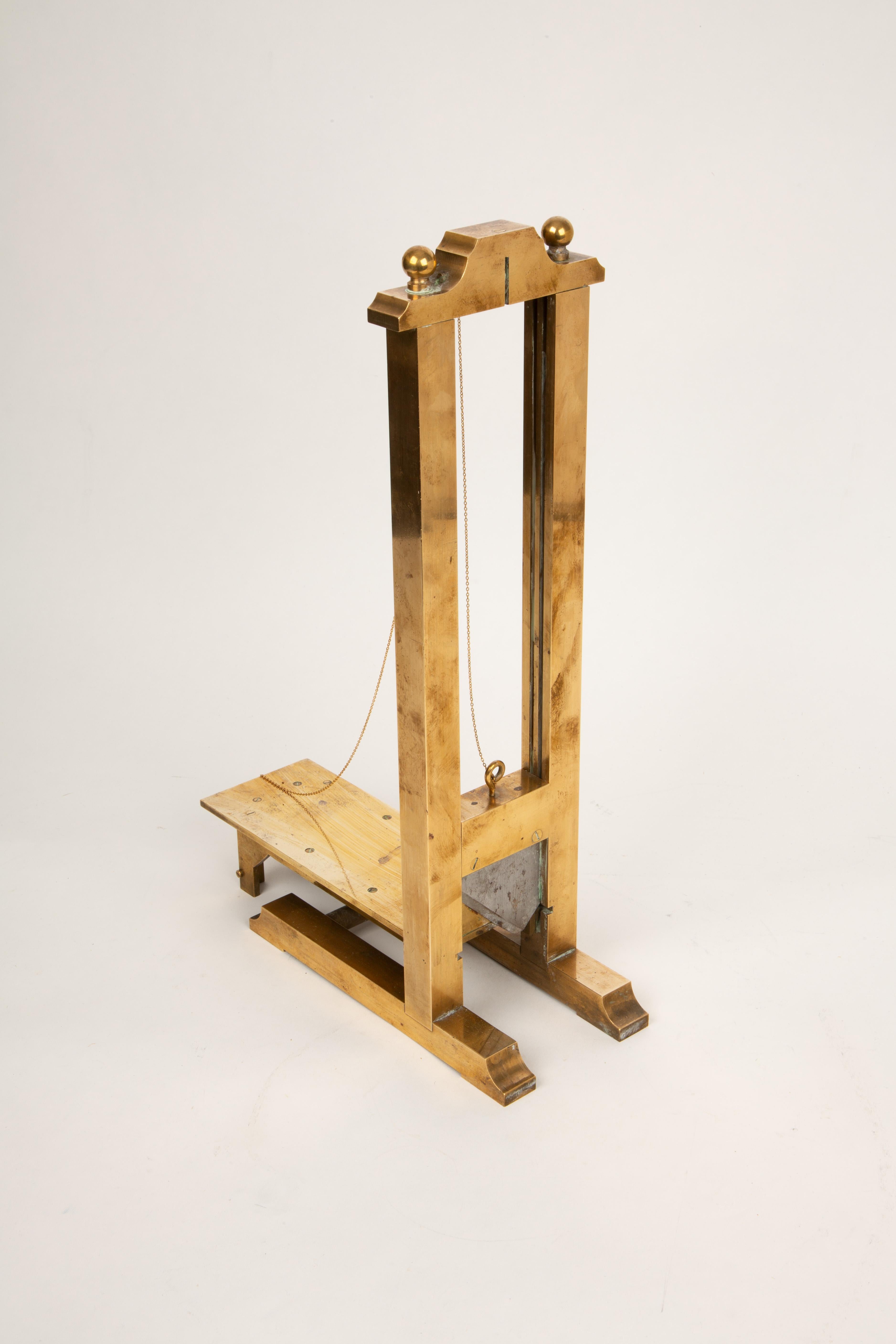 20th Century Off With Their Heads (Or Just the Cigar Tips): Brass Guillotine Cutter For Sale