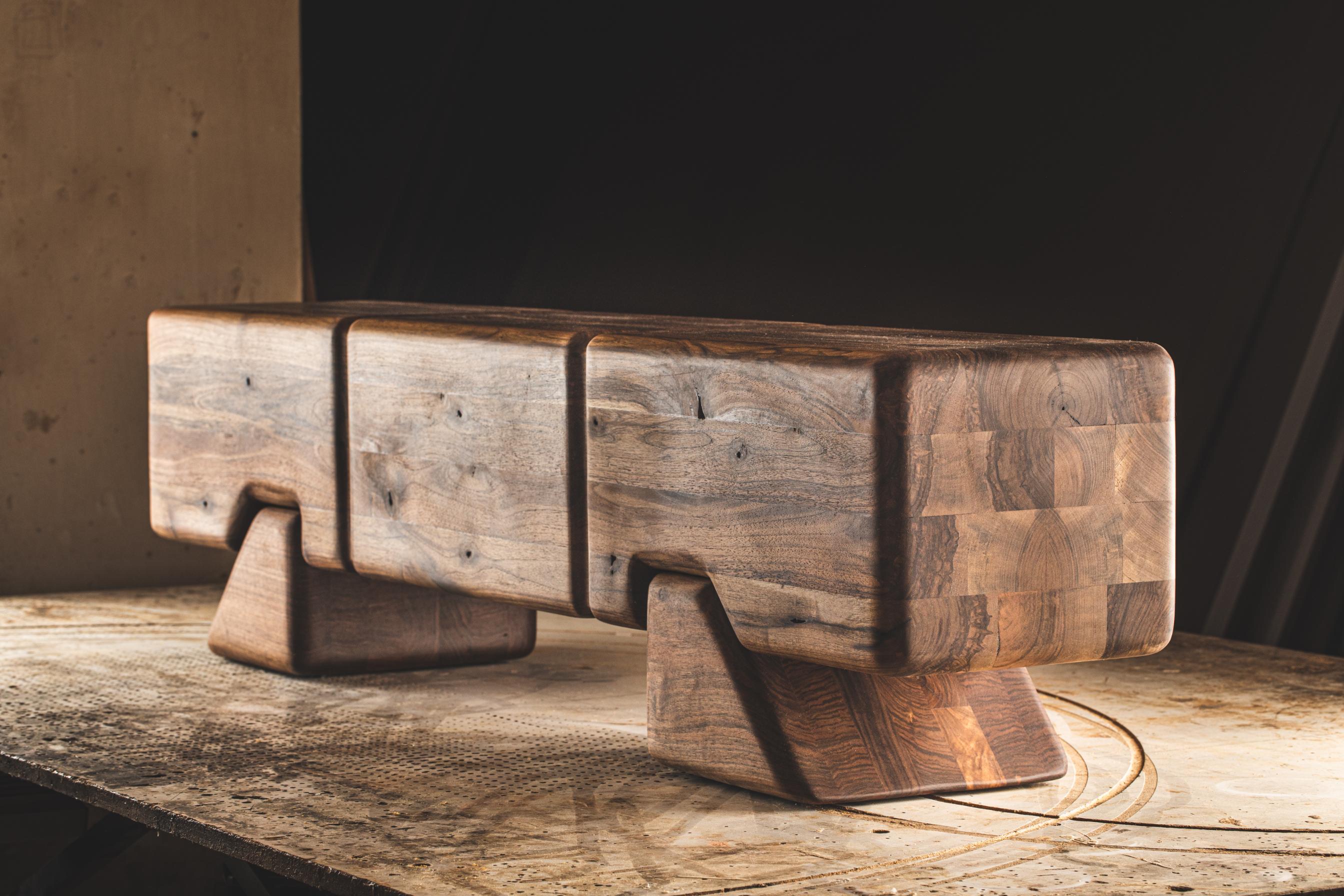 Turkish Offcut Bench by Contemporary Ecowood