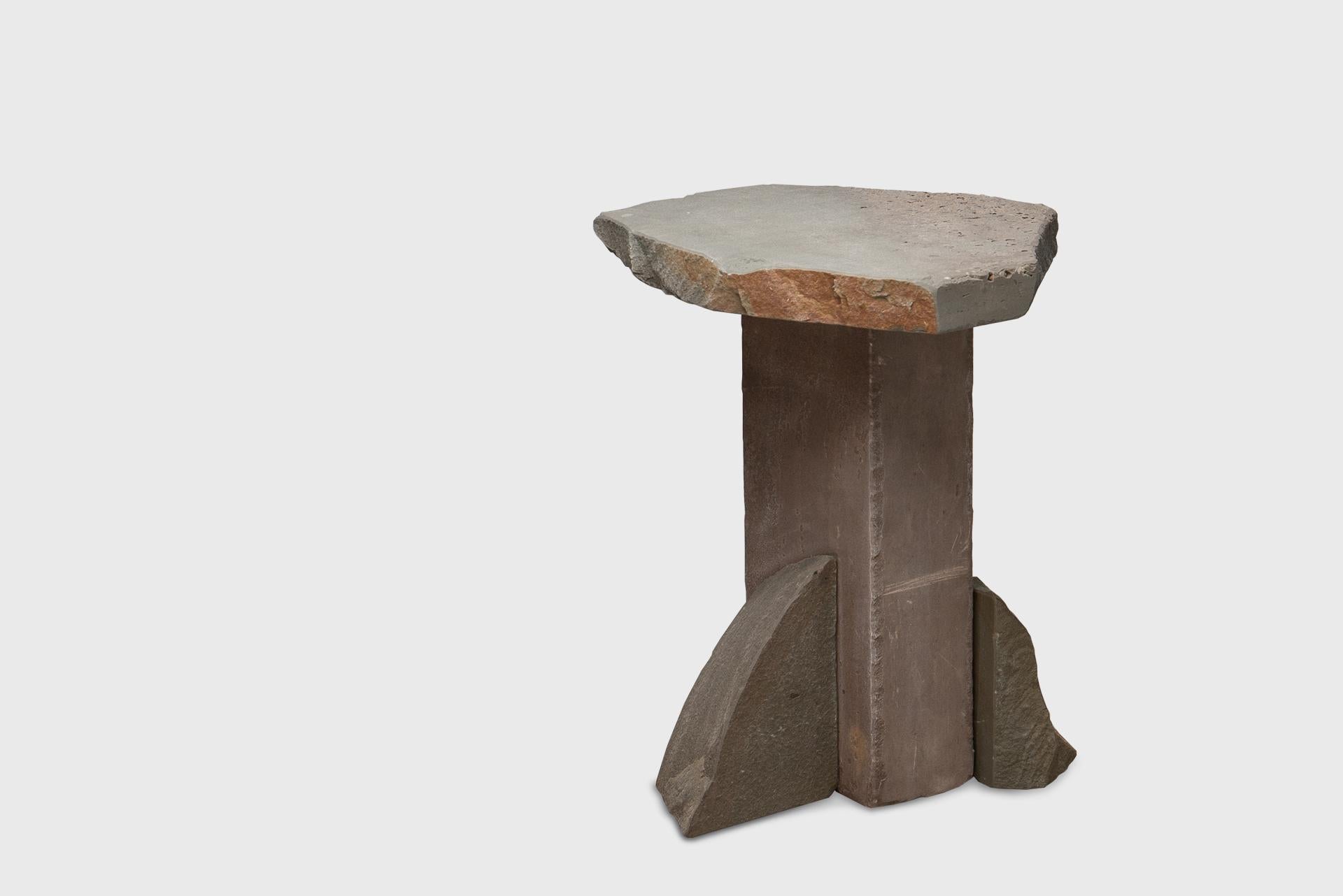 Offcut Side Table #1 Series “Greywacke” In New Condition In Barcelona, ES