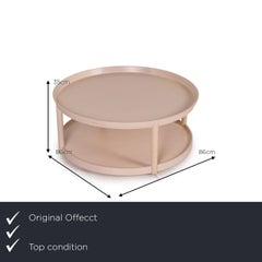 Offecct Wood Coffee Table Beige Round Table