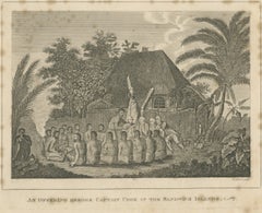 Offering Before Captain Cook, Hawaii, after Webber, Antique Print, circa 1820