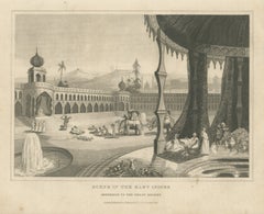 Offerings to the Great Brahma, East Indies, India, Antique Engraving, circa 1820