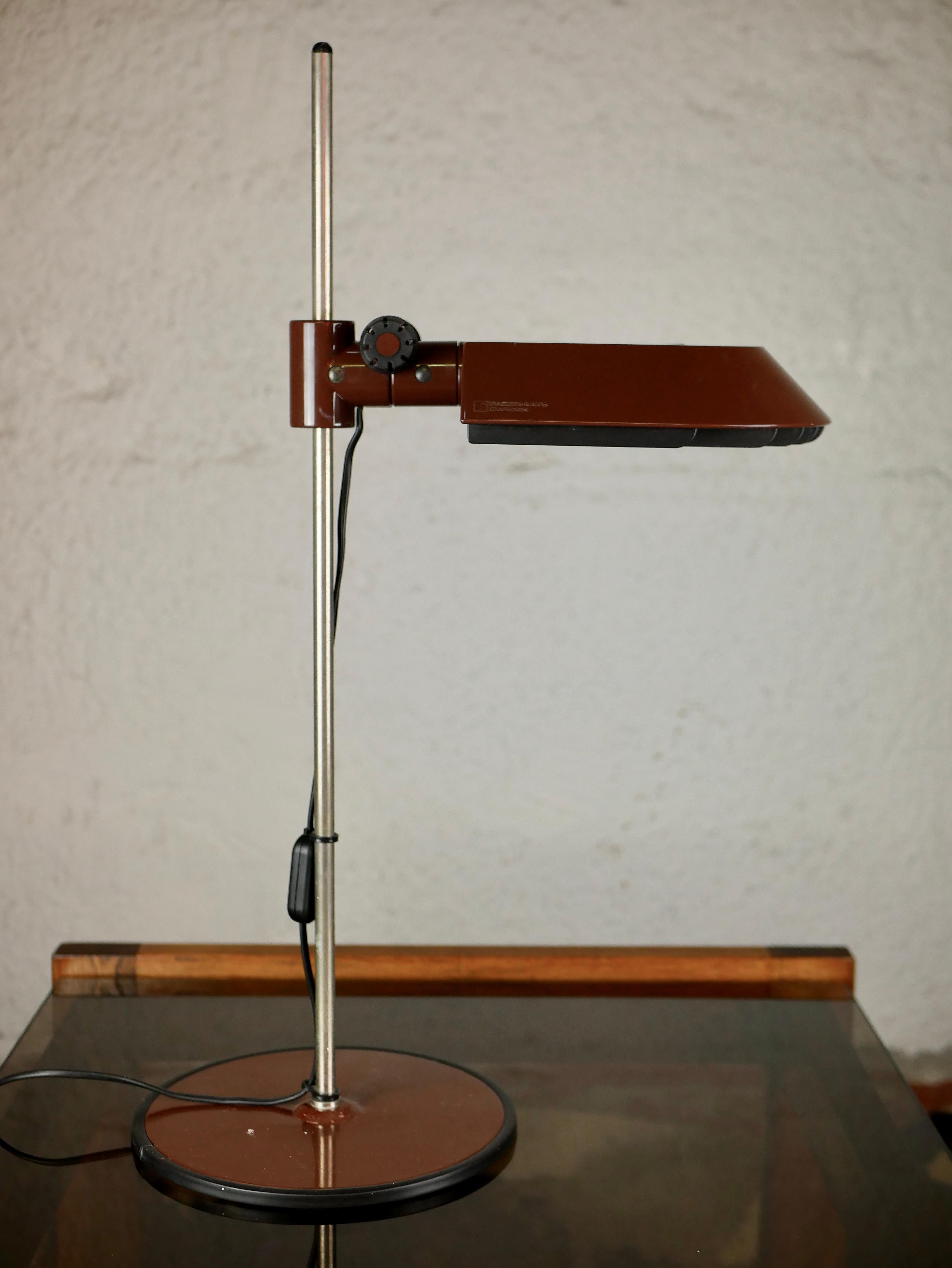 Swedish Office Adjustable Lamp by Fagerhultz, Sweden, 1970s