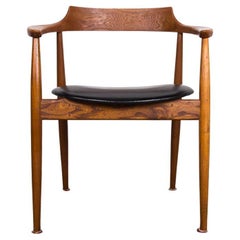 Office armchair in elm and skai Teak model ST 750 Arne Wahl Iversen 1960.