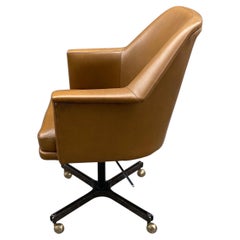 Office Armchair in Faux Leather and Metal circa 1960