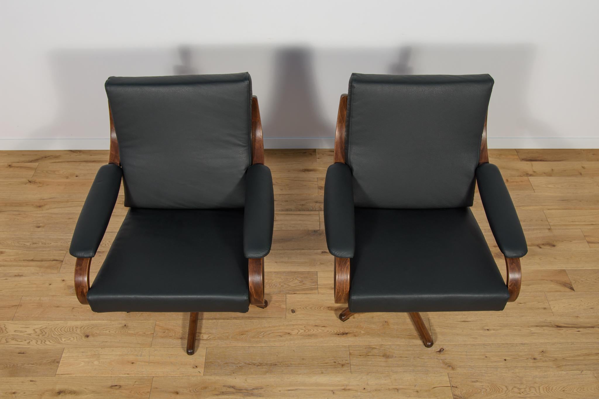 Mid-Century Modern Office Armchairs from Soda Galvano, Norway, 1960s, set of 2 For Sale