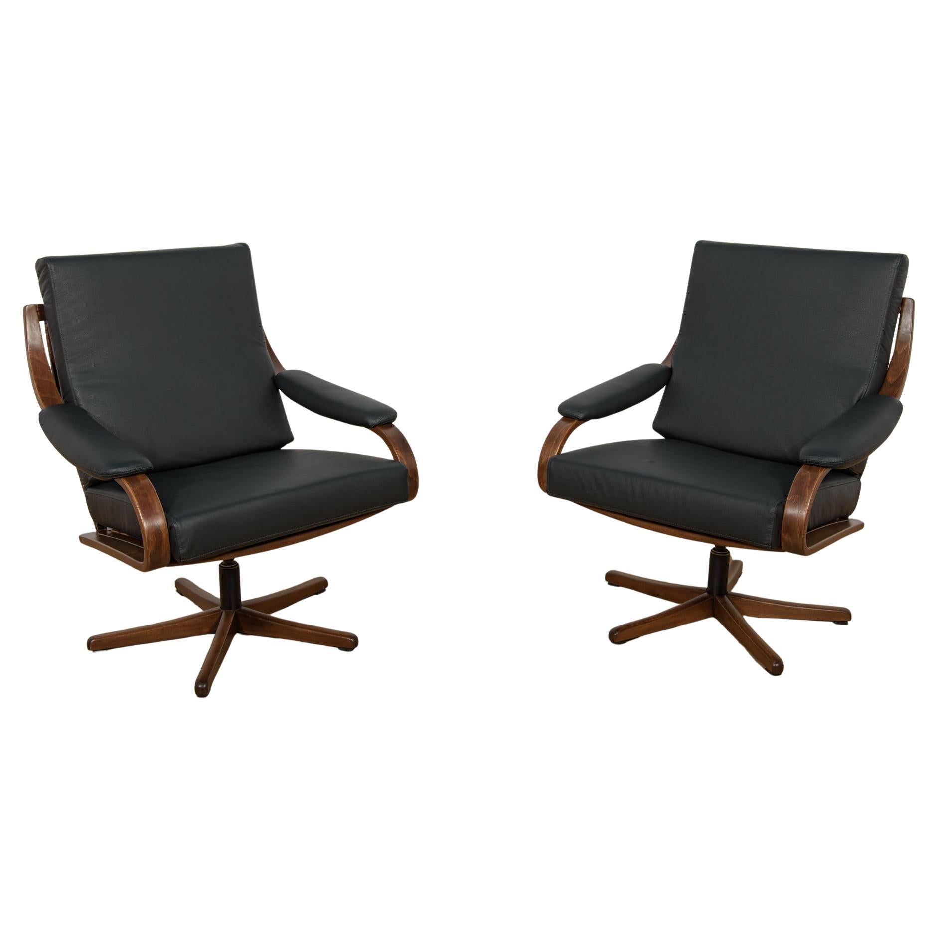 Fauteuils de bureau de Soda Galvano, Norvège, années 1960, lot de 2