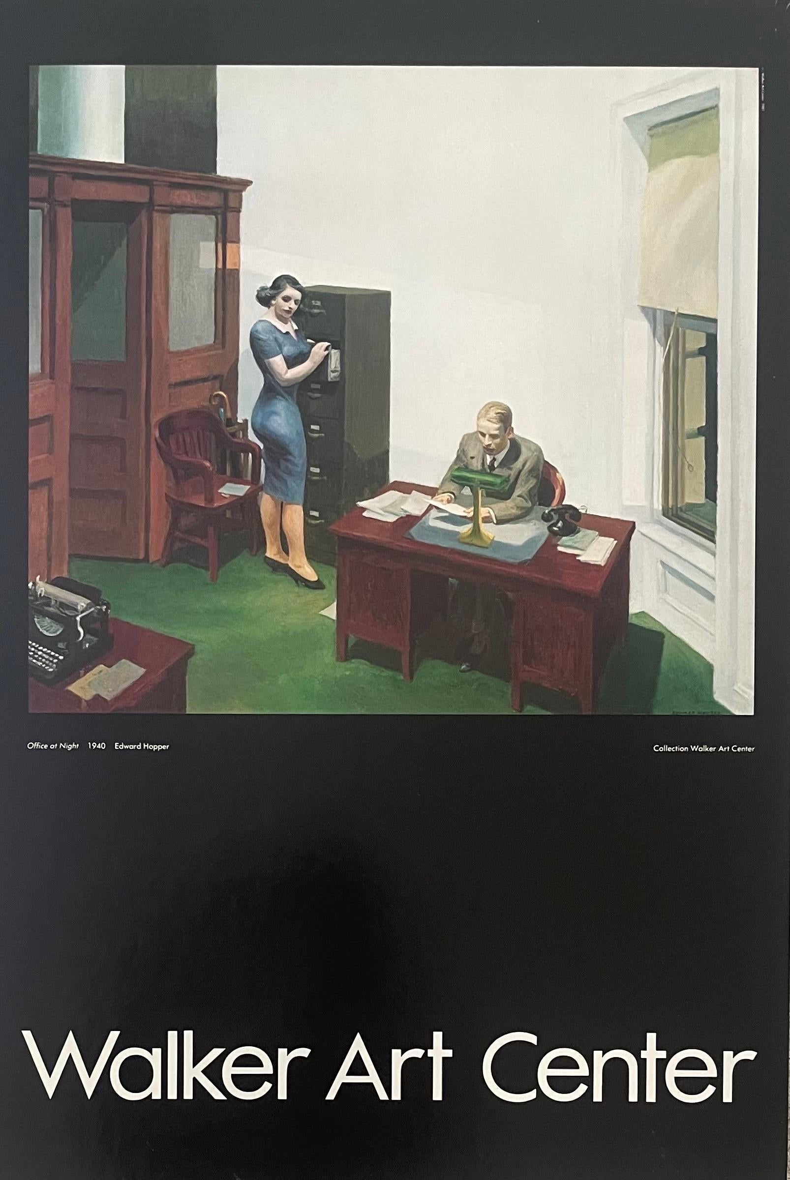 Américain « Office at Night » de Walker Art Center Lithographie / Affiche d'Edward Hopper en vente