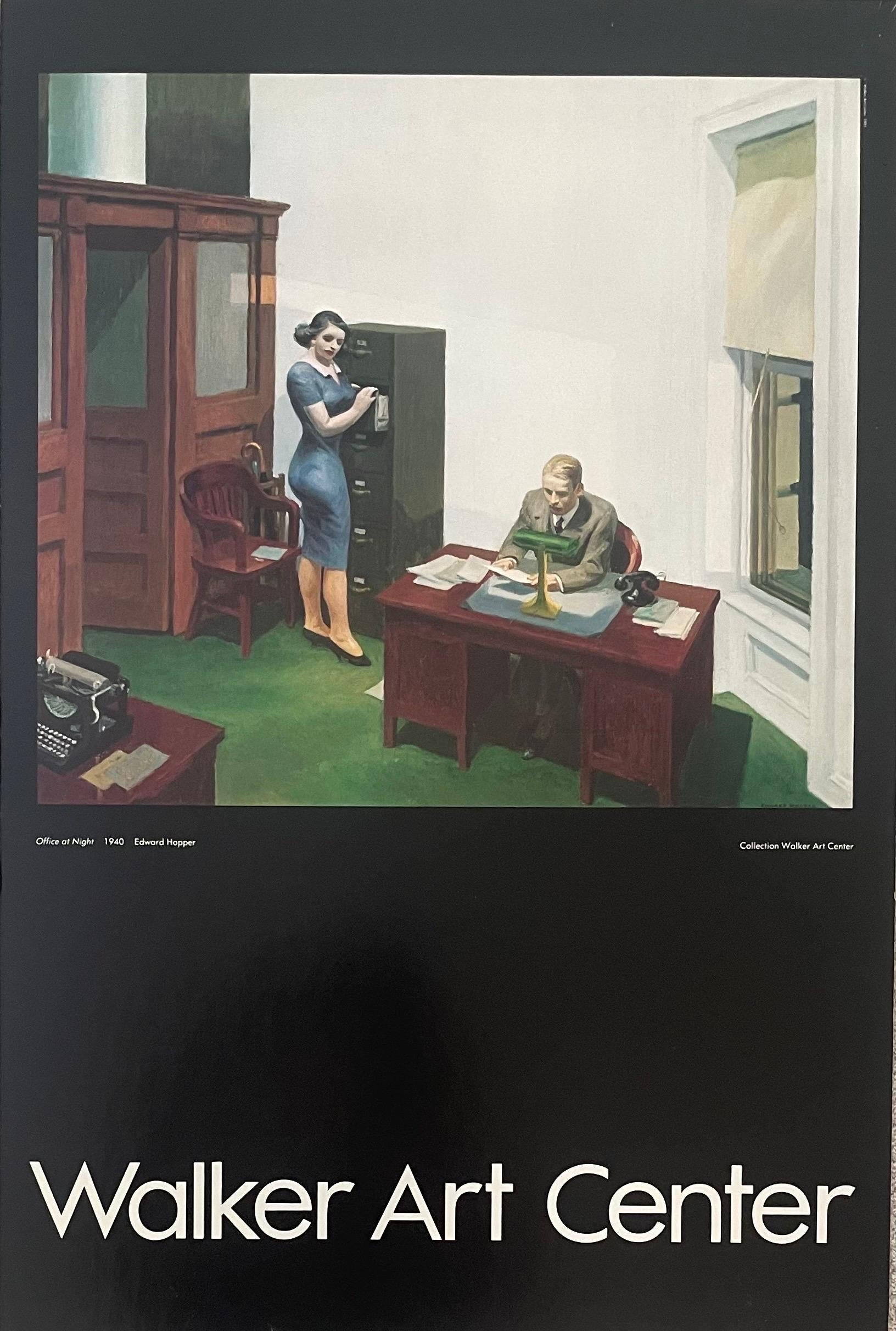 « Office at Night » de Walker Art Center Lithographie / Affiche d'Edward Hopper Bon état - En vente à San Diego, CA