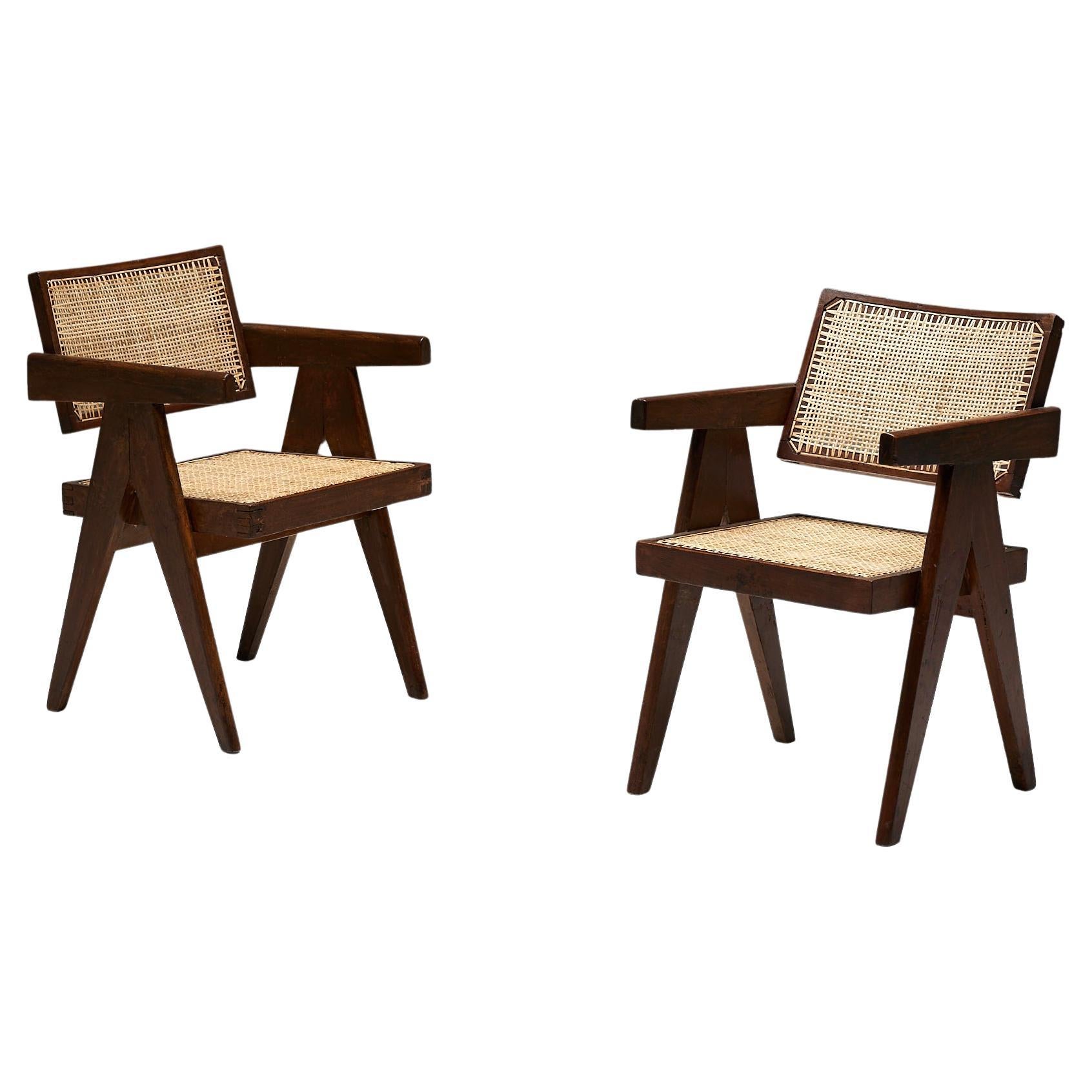 Pierre Jeanneret “Office cane chair”, Chandigarh For Sale at 1stDibs