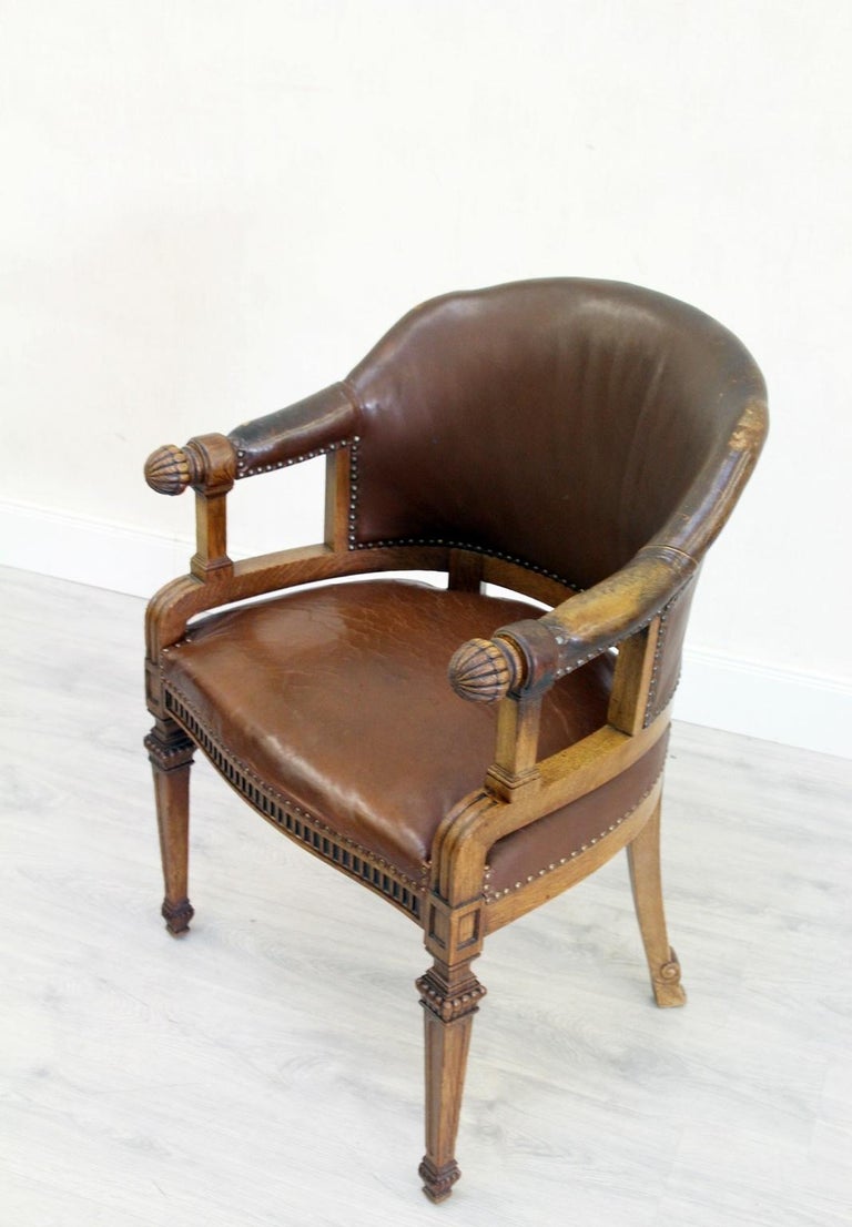 Office Chair Antique Early Days Armchair Office Armchair Leather