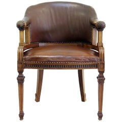 Office Chair Antique Early Days Armchair Office Armchair Leather Vintage Chair