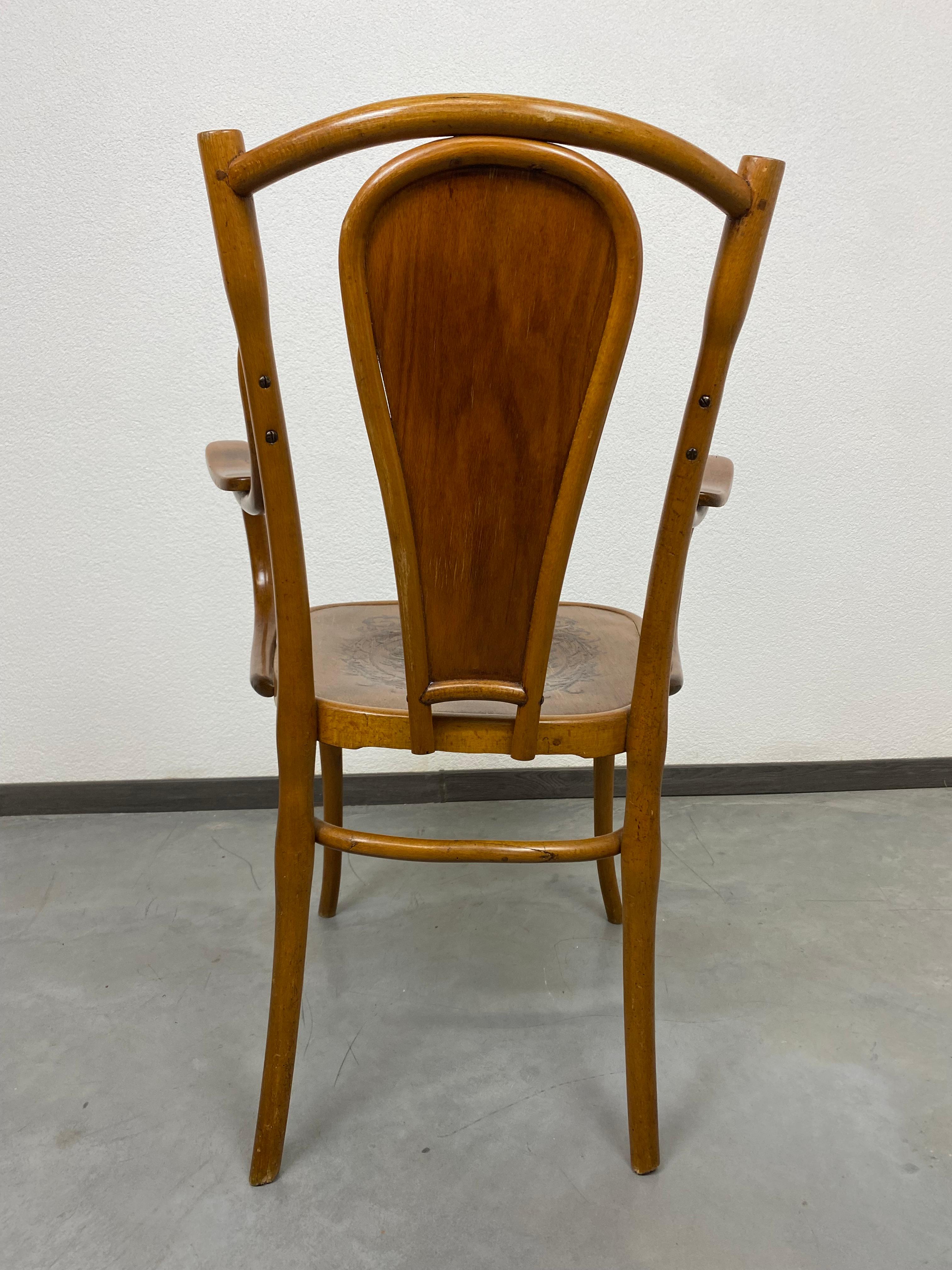 Early 20th Century Office Chair by Jacob & Josef Kohn For Sale
