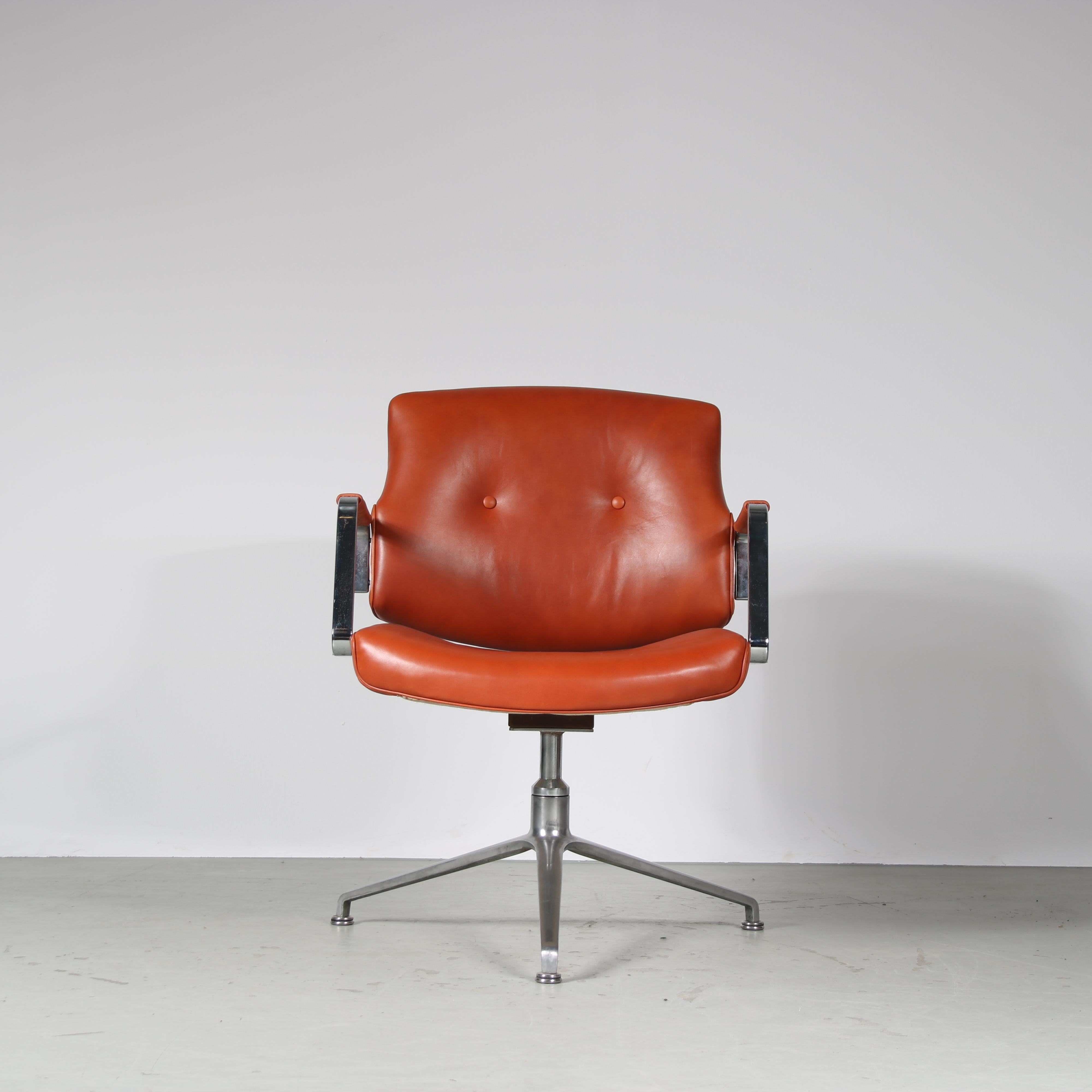 Office Chair by Preben Fabricius & Jorgen Kastholm for Kill International For Sale 1
