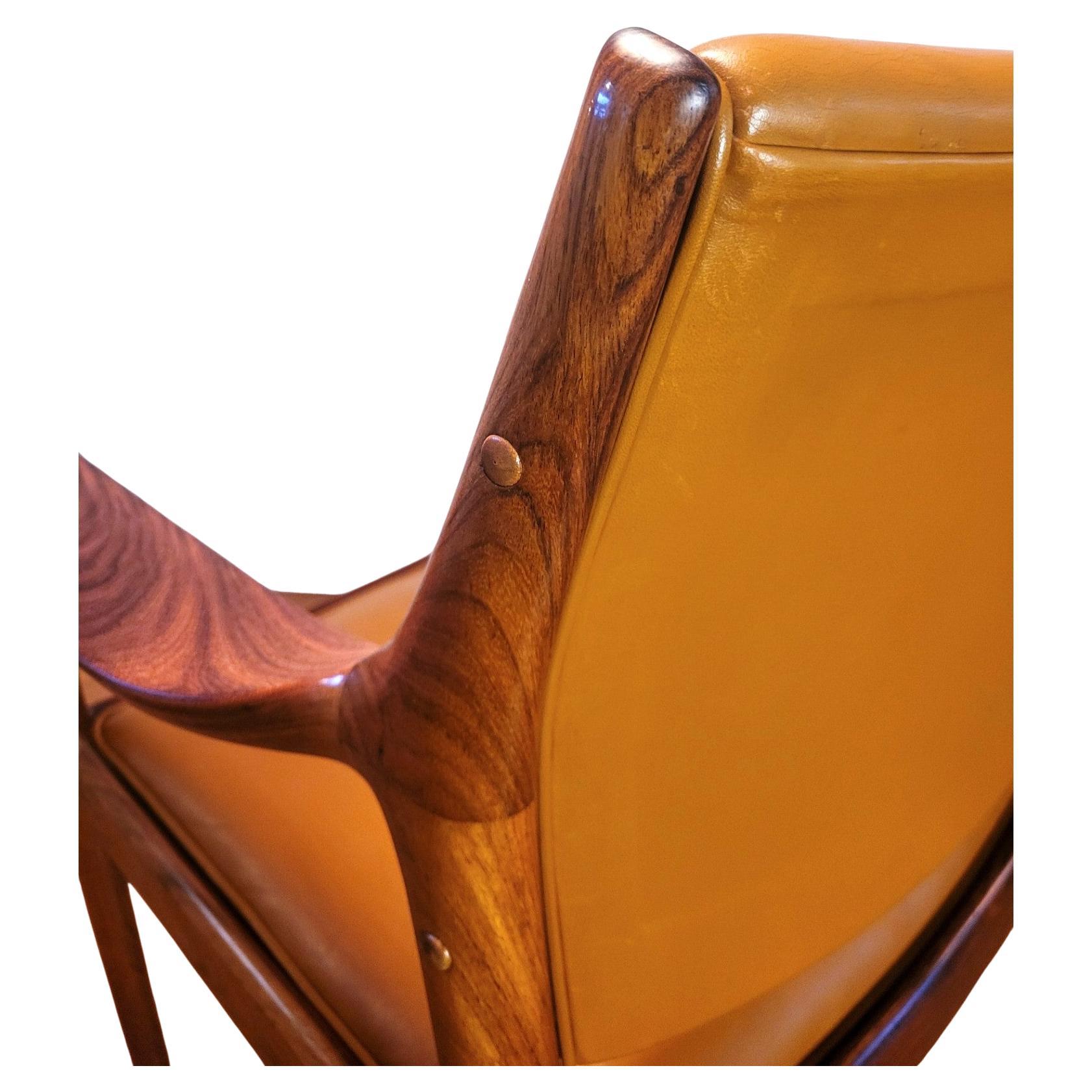Leather Desk chair by Torbjorn Afdal for Bruksbo-Nesjestranda For Sale