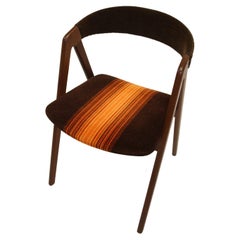 Retro Office Chair Danish Design with Brown/Orange Fabric