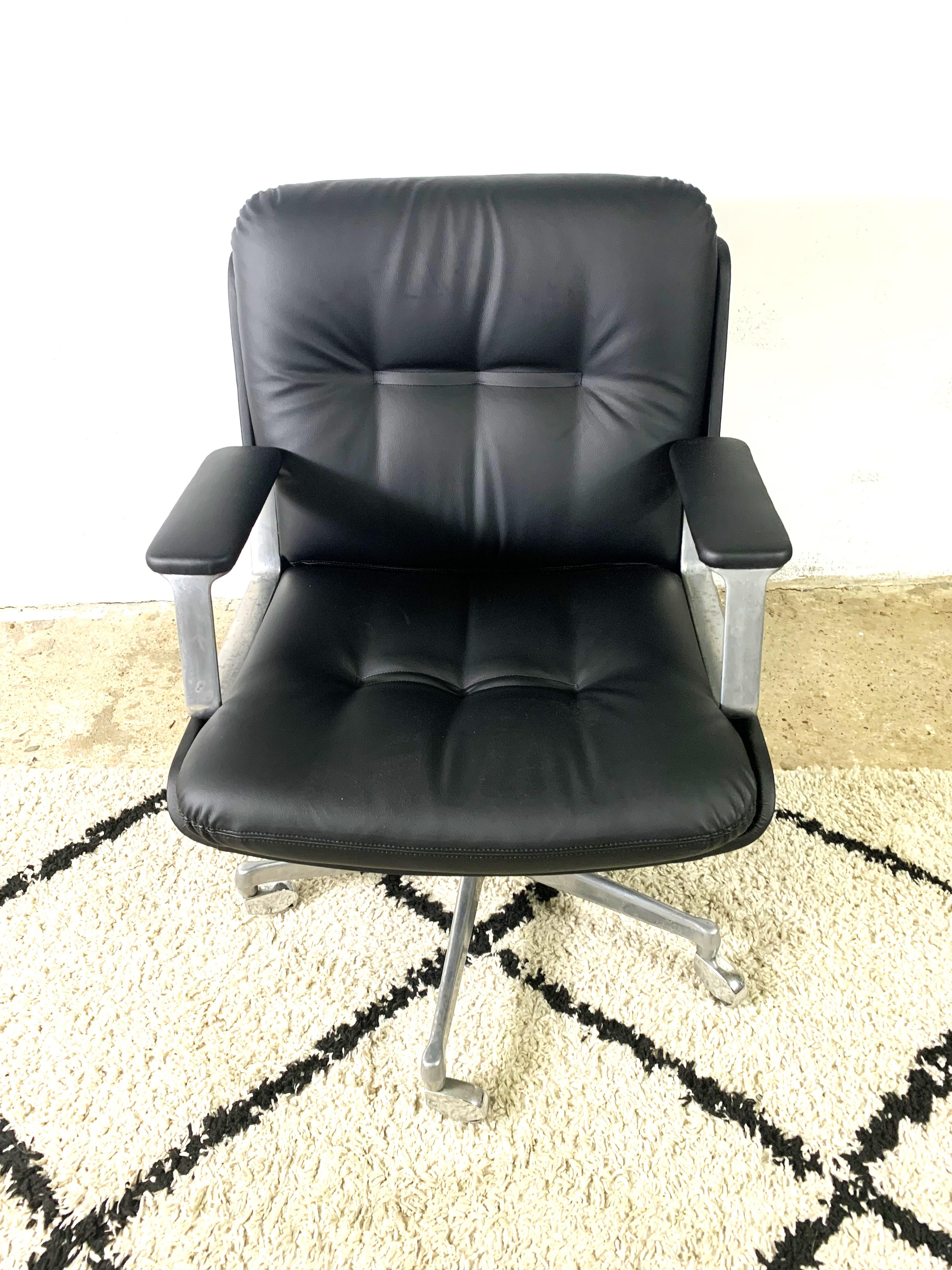 Silla de oficina en polipiel de Vaghi, Italia, años 60 en venta 3