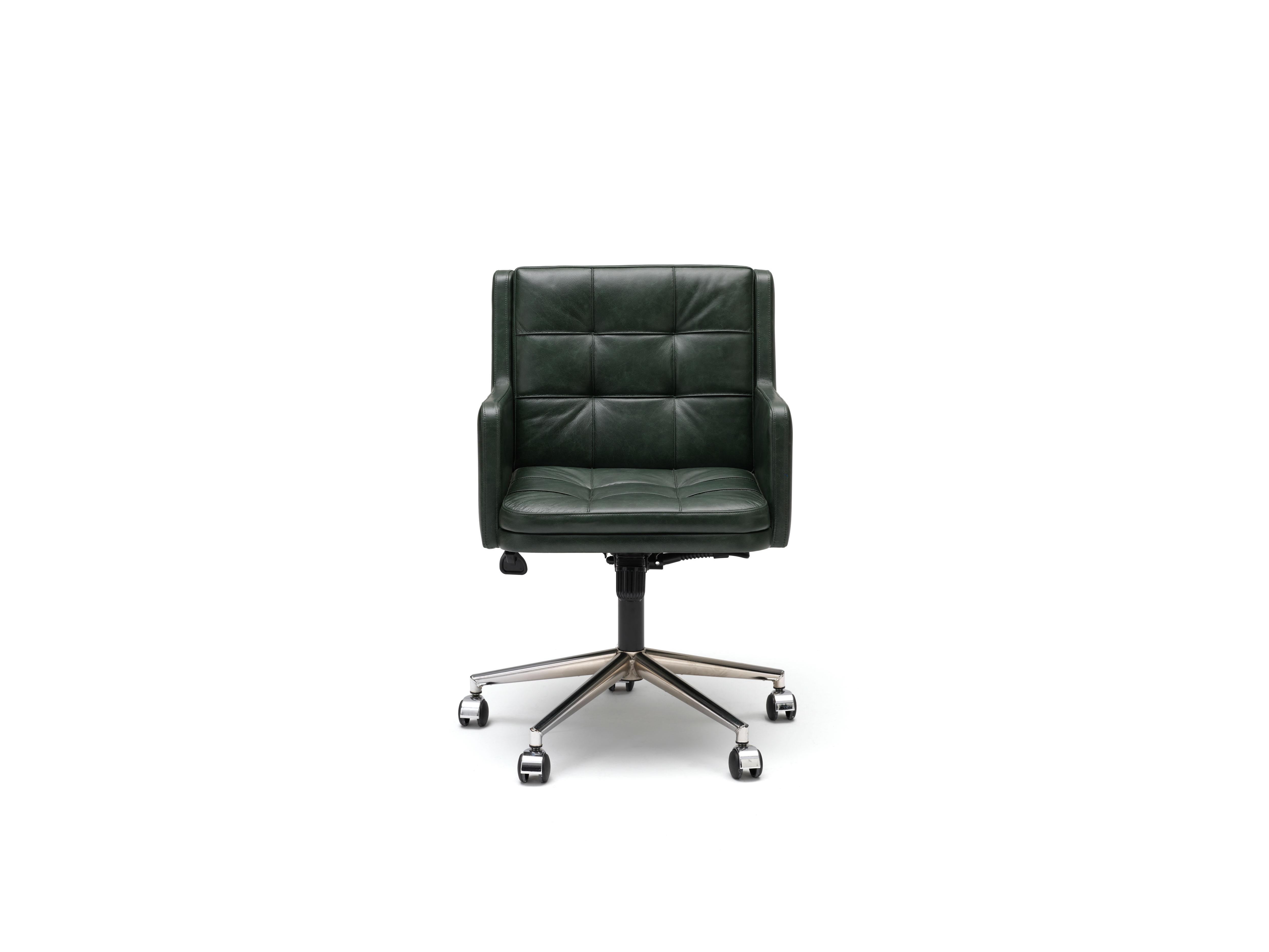 Darwin added wheels to the office chair in 19th century.
In the 1970s ergonomics was added to design criteria.
Today, it is the key element for whom spends long hours in the office.
Office chair consists a solid plywood body, leather upholstery and
