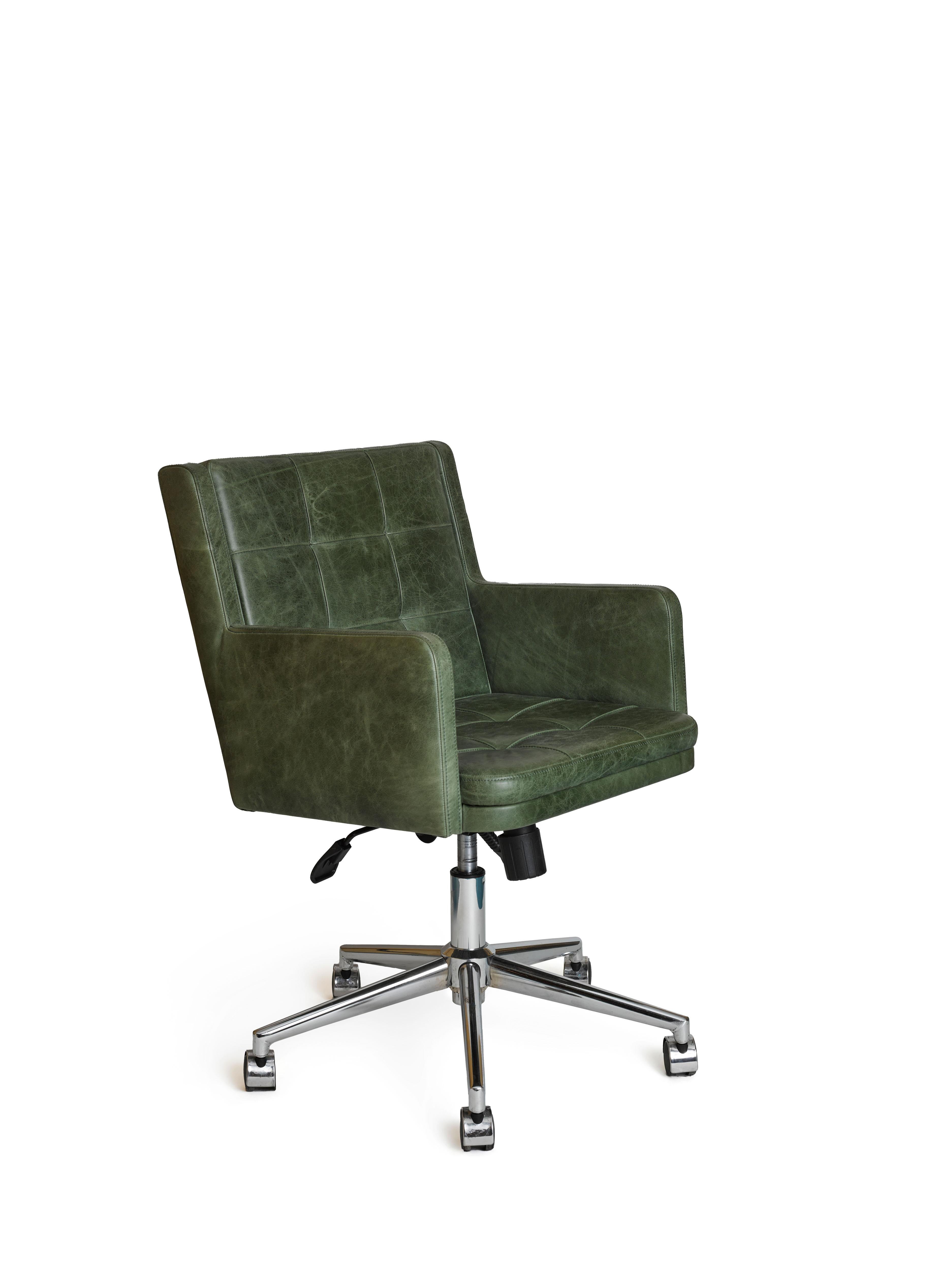 Contemporary Office Chair, International Style Leather Office Chair For Sale