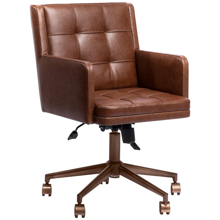 Office Chair International Style, Leather Office Desk Chair With Wheels