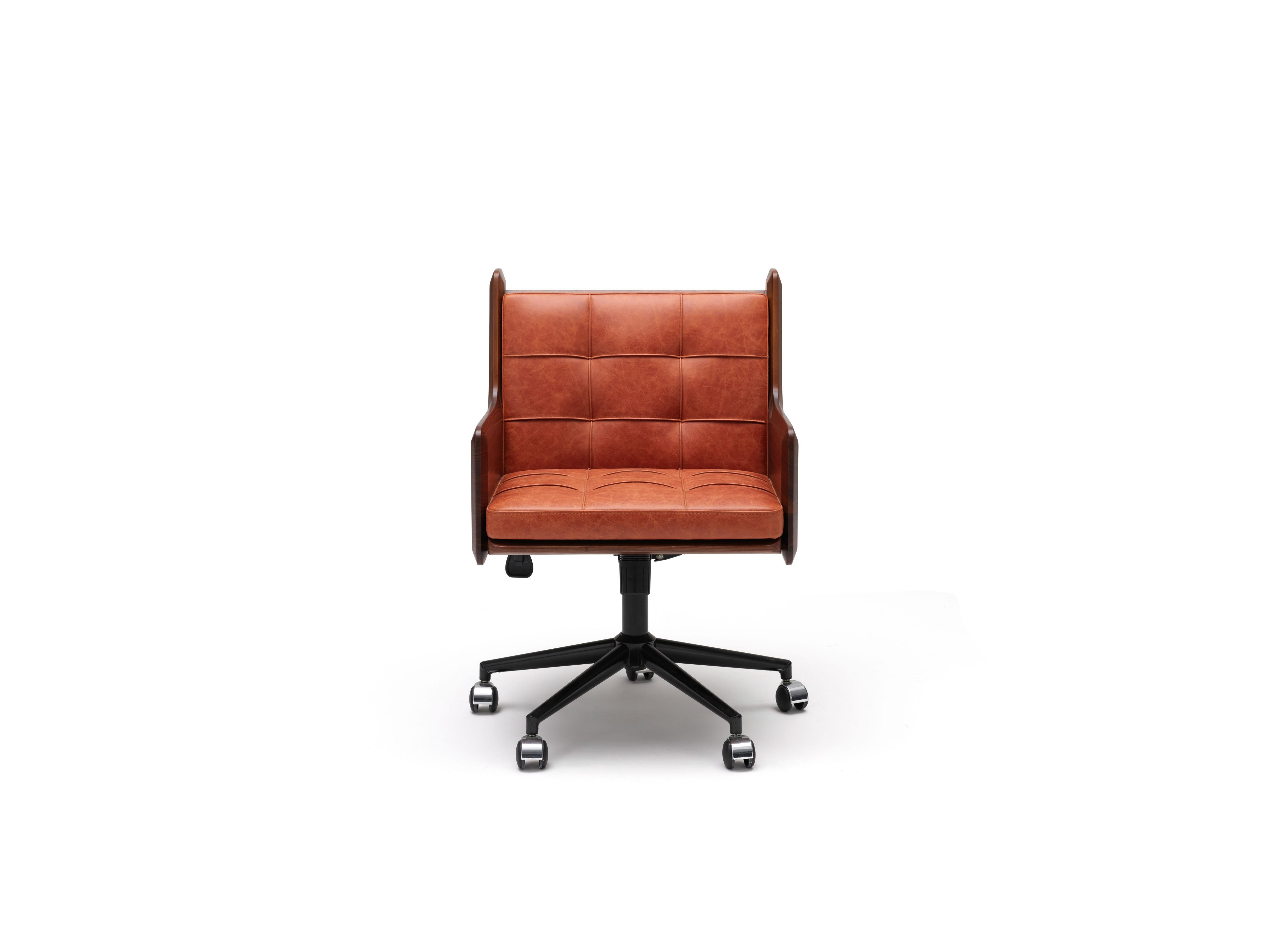 Darwin added wheels to the office chair in 19th century.
In the 1970s ergonomics was added to design criteria.
Today, it is the key element for whom spends long hours in the office.
Office chair consists a solid plywood body, leather upholstery and