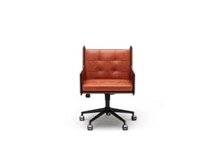 Office Chair, International Style Wooden Adjustable Office Chair
