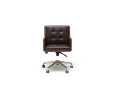 Office Chair, International Style Wooden Adjustable Office Chair