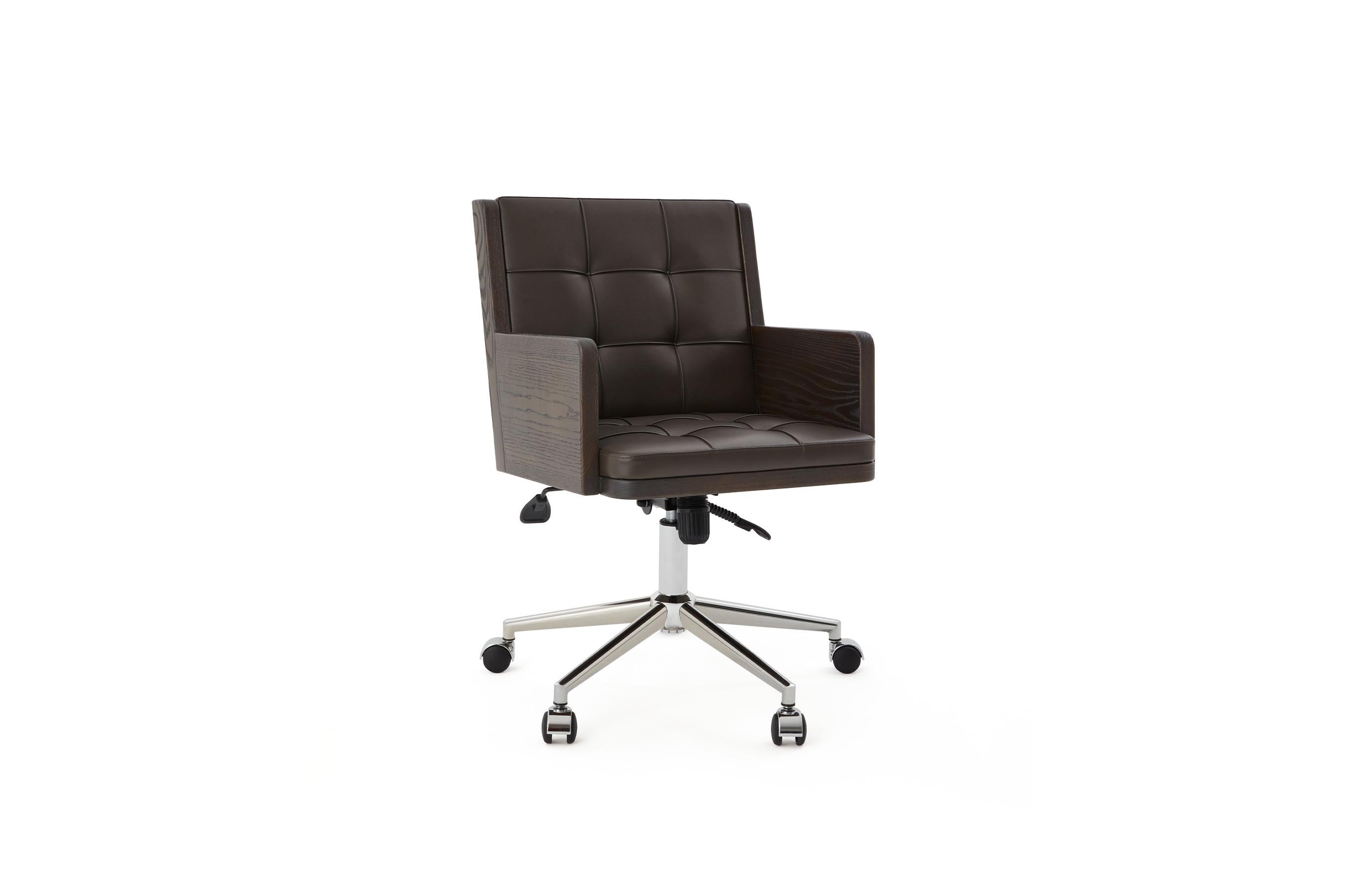 Bürostuhl, International Style Wooden Adjustable Office Chair (Internationaler Stil) im Angebot